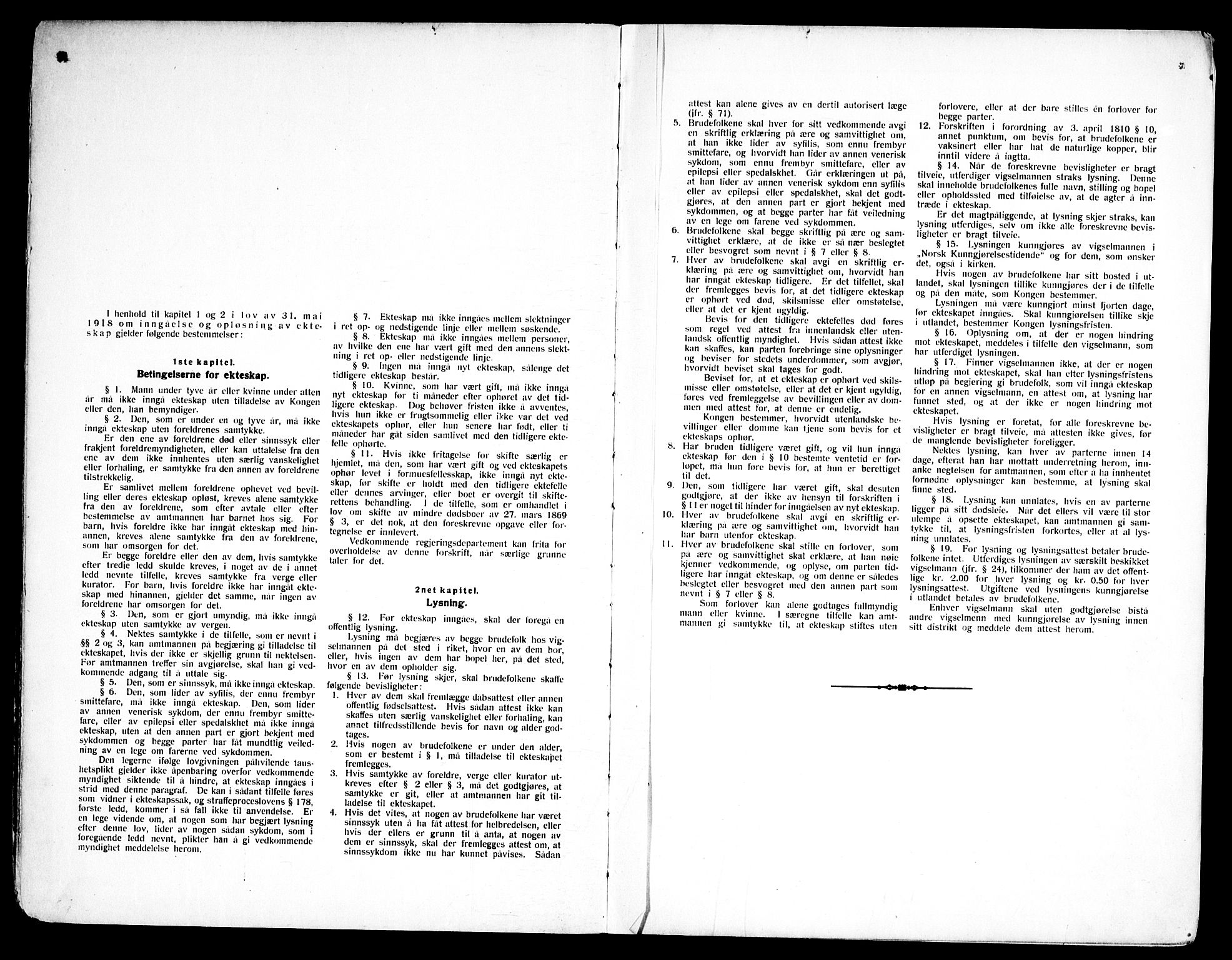 Høland prestekontor Kirkebøker, SAO/A-10346a/H/Ha/L0001: Lysningsprotokoll nr. I 1, 1919-1947