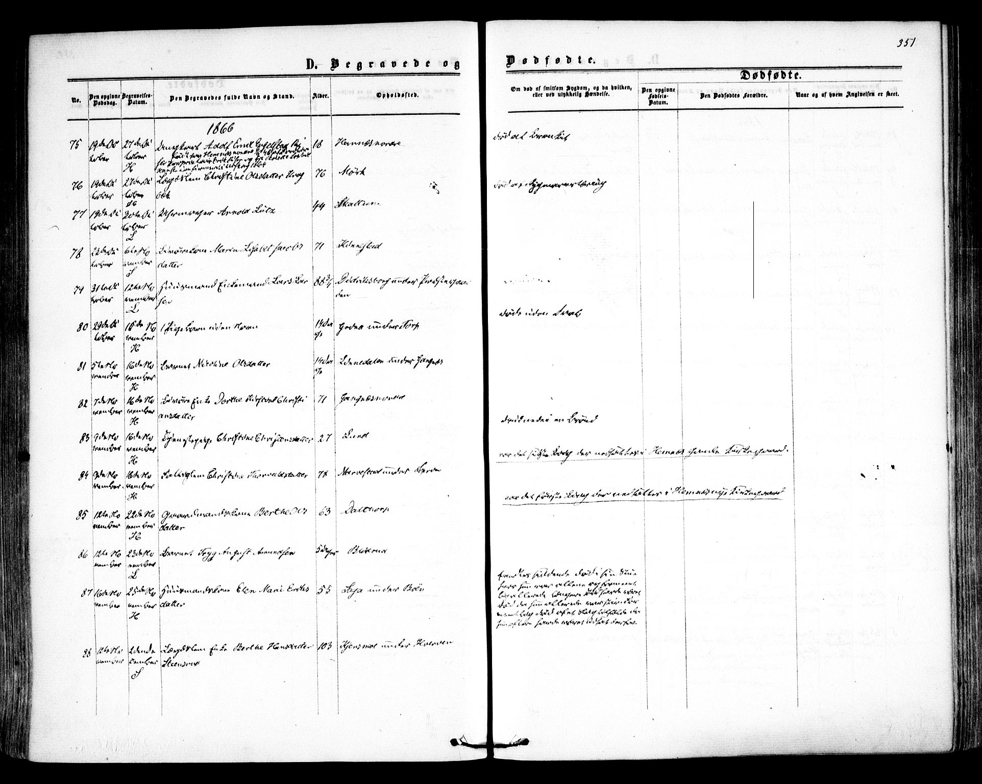 Høland prestekontor Kirkebøker, SAO/A-10346a/F/Fa/L0011: Ministerialbok nr. I 11, 1862-1869, s. 351