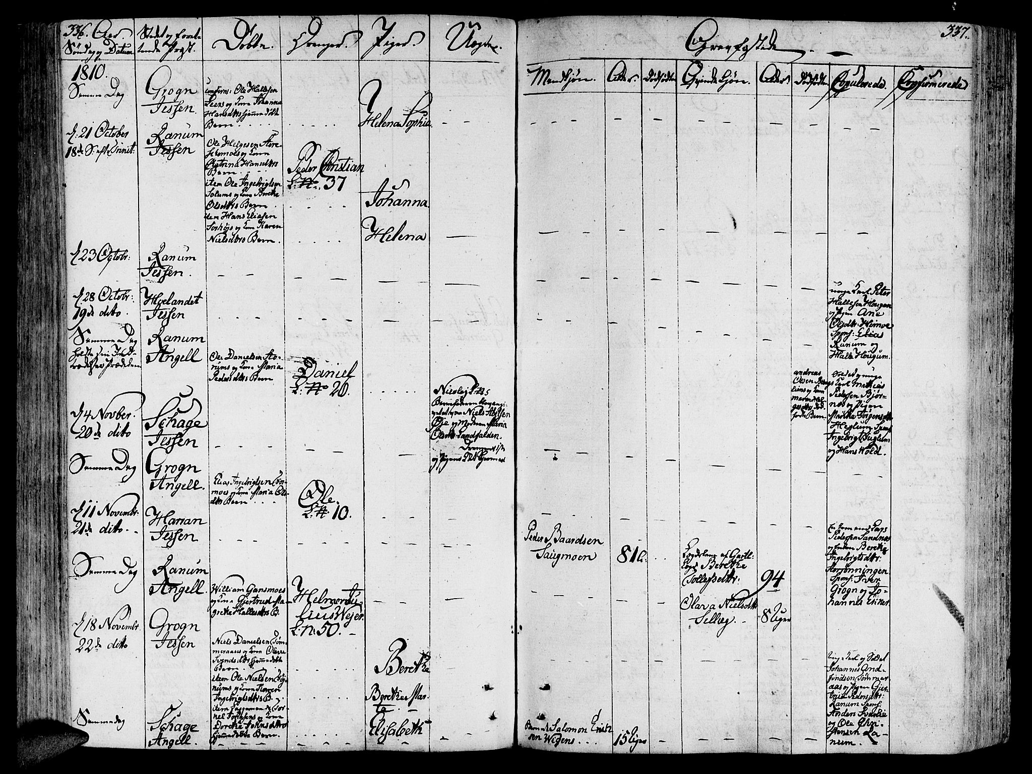 Ministerialprotokoller, klokkerbøker og fødselsregistre - Nord-Trøndelag, SAT/A-1458/764/L0545: Ministerialbok nr. 764A05, 1799-1816, s. 336-337