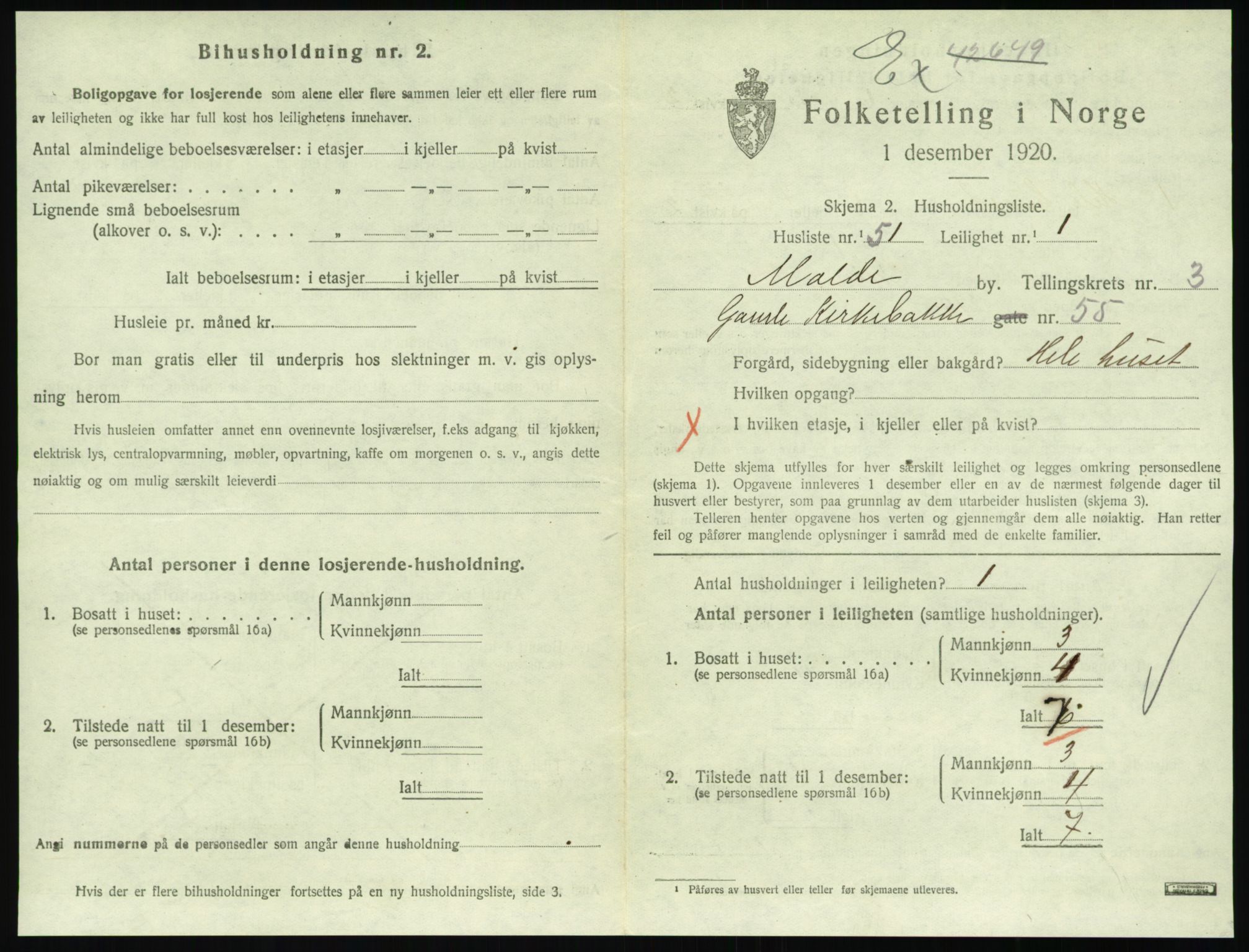 SAT, Folketelling 1920 for 1502 Molde kjøpstad, 1920, s. 1233