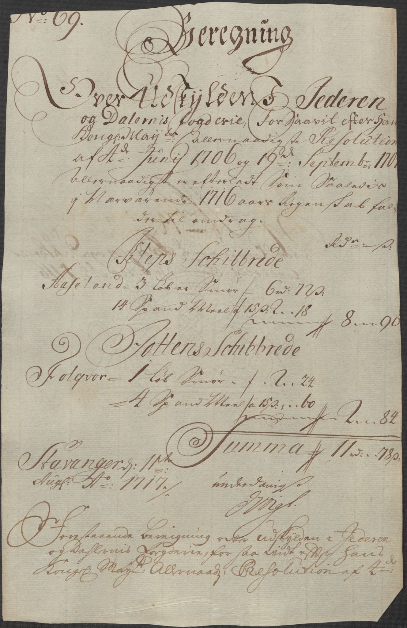 Rentekammeret inntil 1814, Reviderte regnskaper, Fogderegnskap, AV/RA-EA-4092/R46/L2740: Fogderegnskap Jæren og Dalane, 1715-1716, s. 508