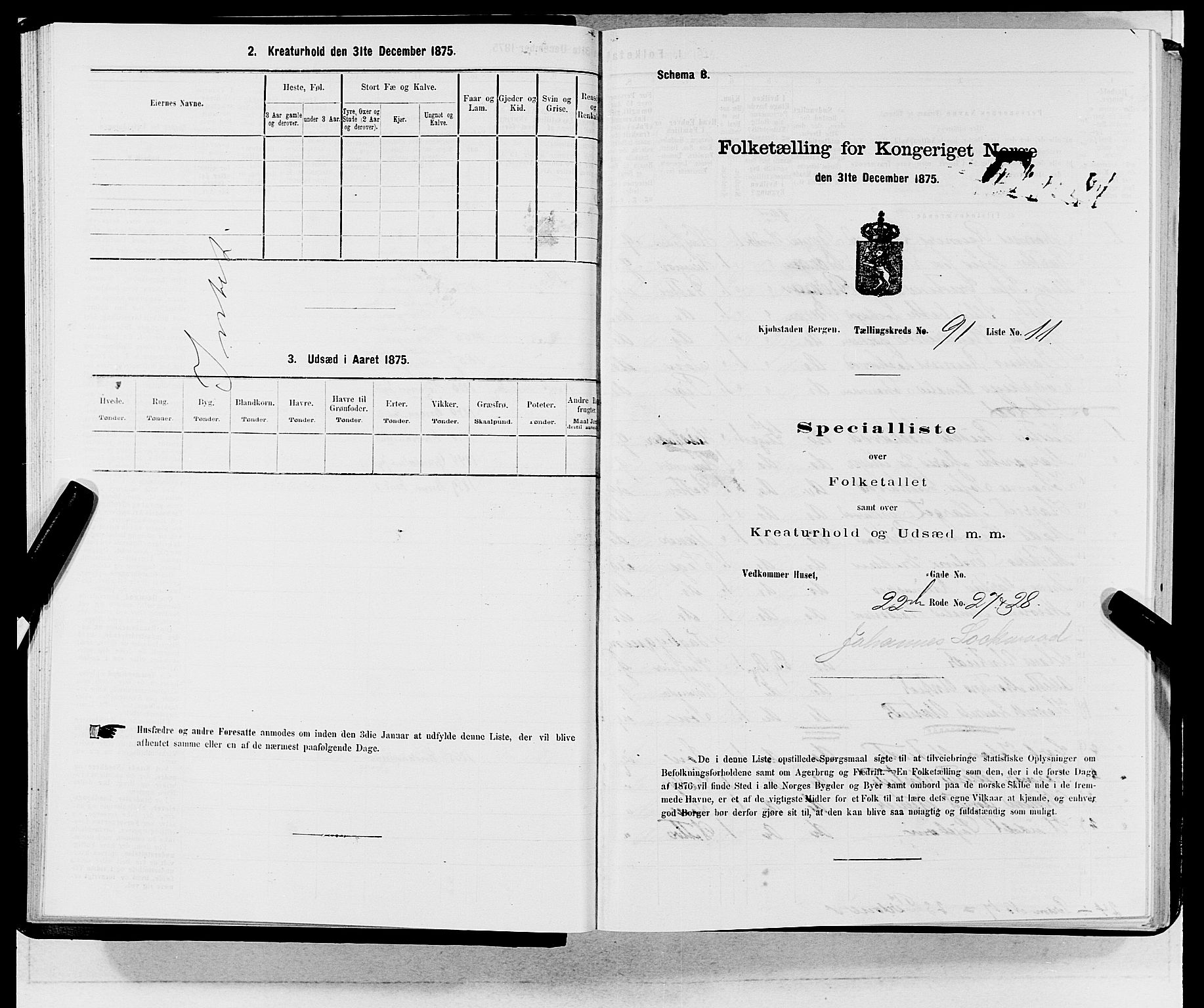 SAB, Folketelling 1875 for 1301 Bergen kjøpstad, 1875, s. 4908