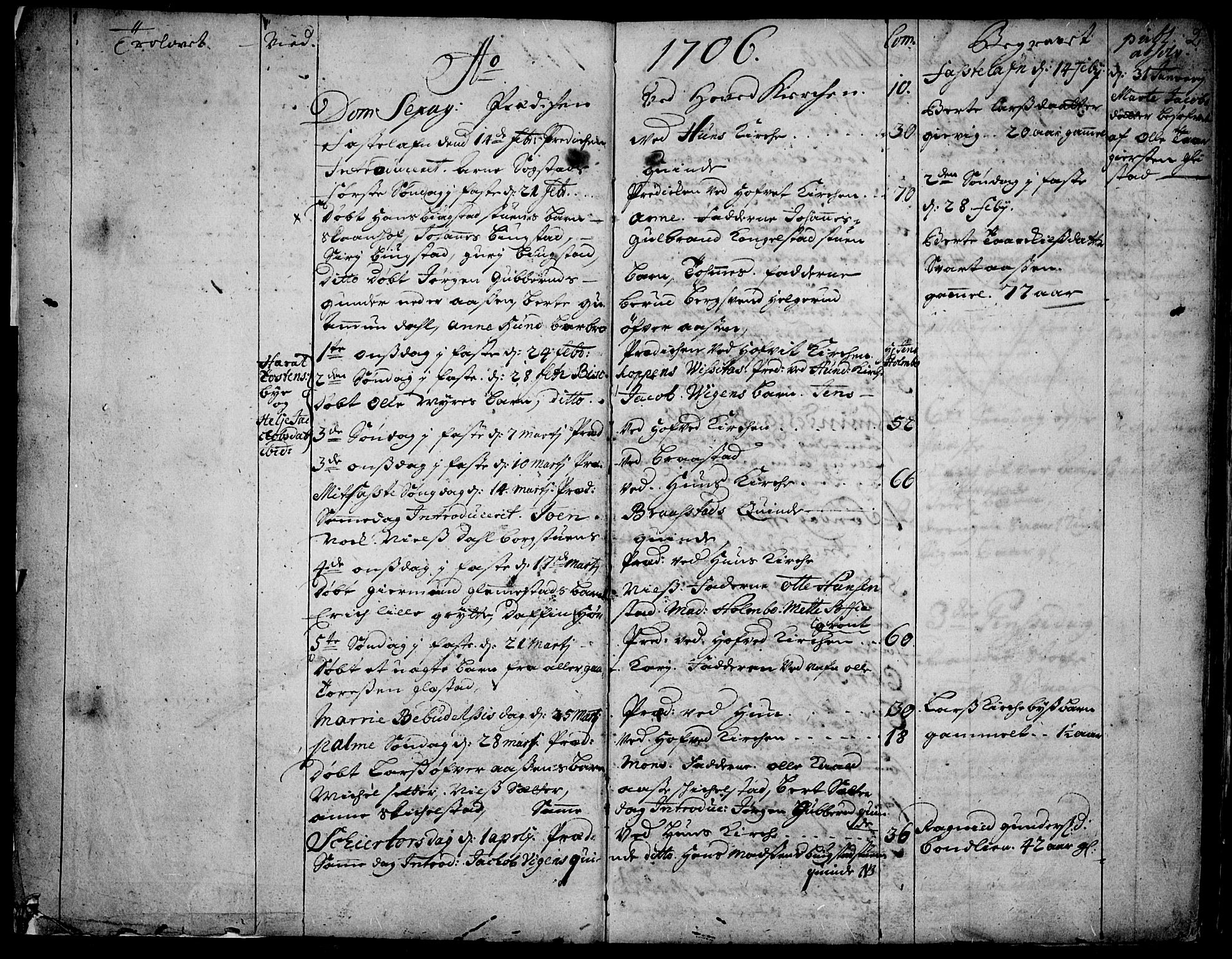 Vardal prestekontor, AV/SAH-PREST-100/H/Ha/Haa/L0001: Ministerialbok nr. 1, 1706-1748, s. 2