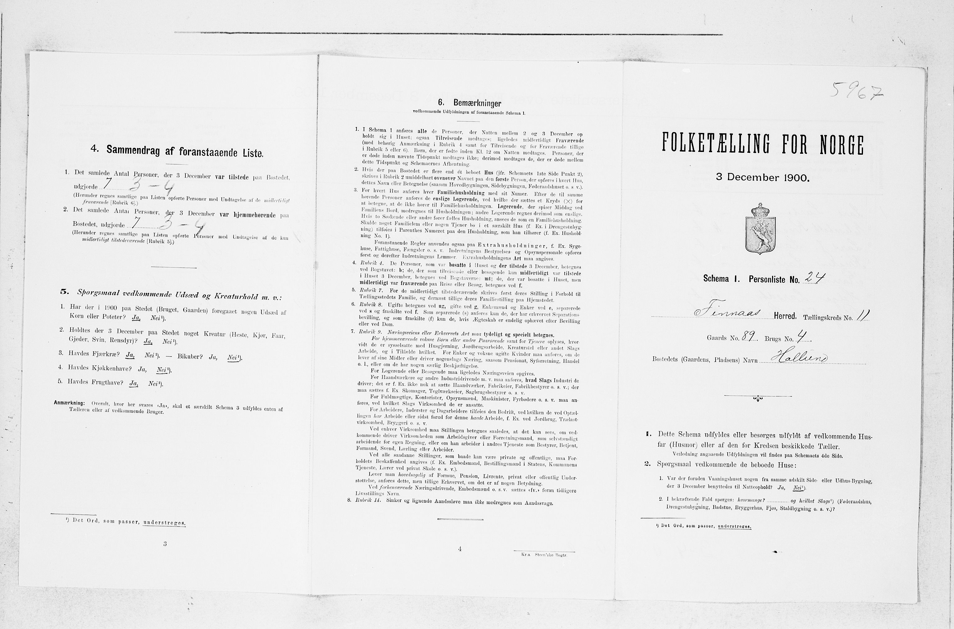 SAB, Folketelling 1900 for 1218 Finnås herred, 1900, s. 1231