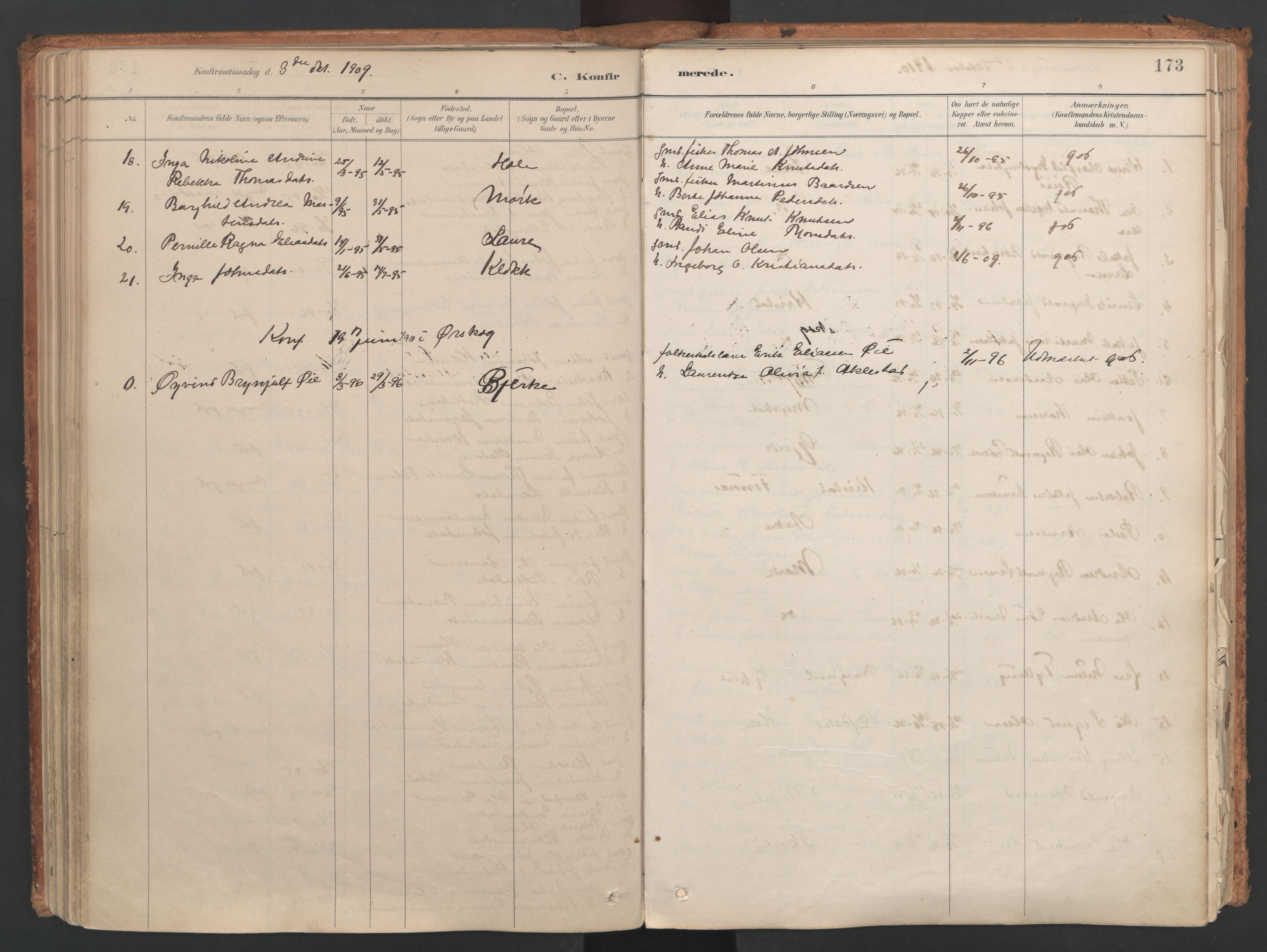 Ministerialprotokoller, klokkerbøker og fødselsregistre - Møre og Romsdal, AV/SAT-A-1454/515/L0211: Ministerialbok nr. 515A07, 1886-1910, s. 173