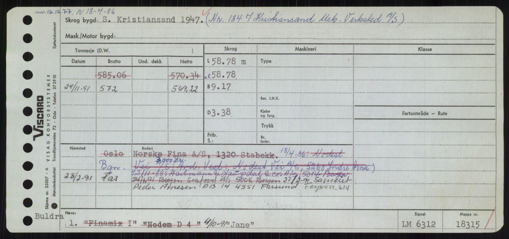 Sjøfartsdirektoratet med forløpere, Skipsmålingen, AV/RA-S-1627/H/Hc/L0001: Lektere, A-Y, s. 251