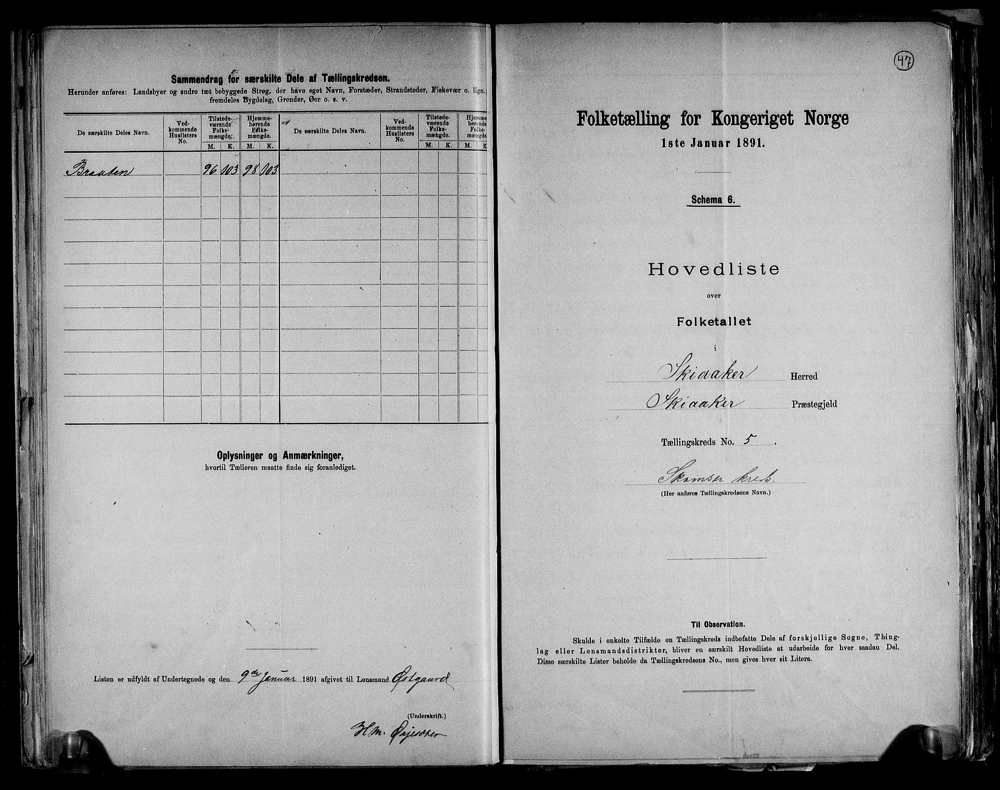 RA, Folketelling 1891 for 0513 Skjåk herred, 1891, s. 12