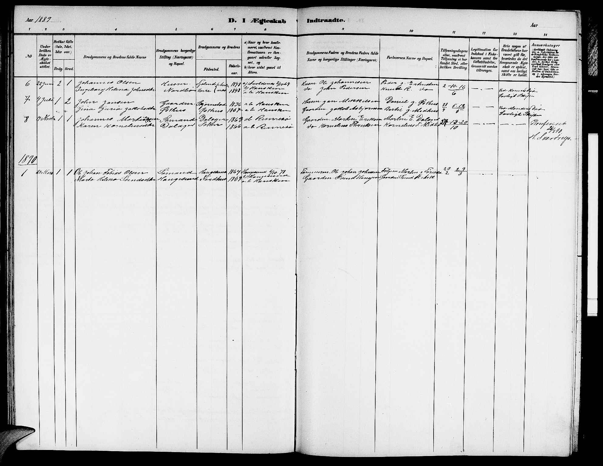 Rennesøy sokneprestkontor, SAST/A -101827/H/Ha/Hab/L0007: Klokkerbok nr. B 7, 1881-1890