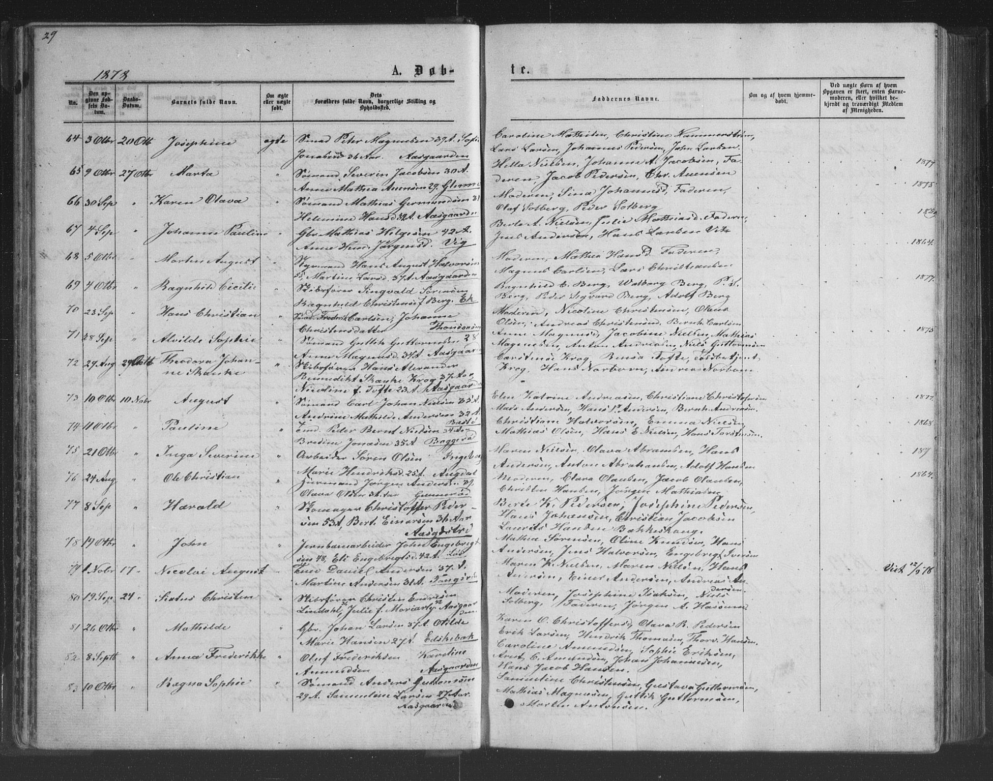 Borre kirkebøker, AV/SAKO-A-338/G/Ga/L0003: Klokkerbok nr. I 3, 1871-1892, s. 29