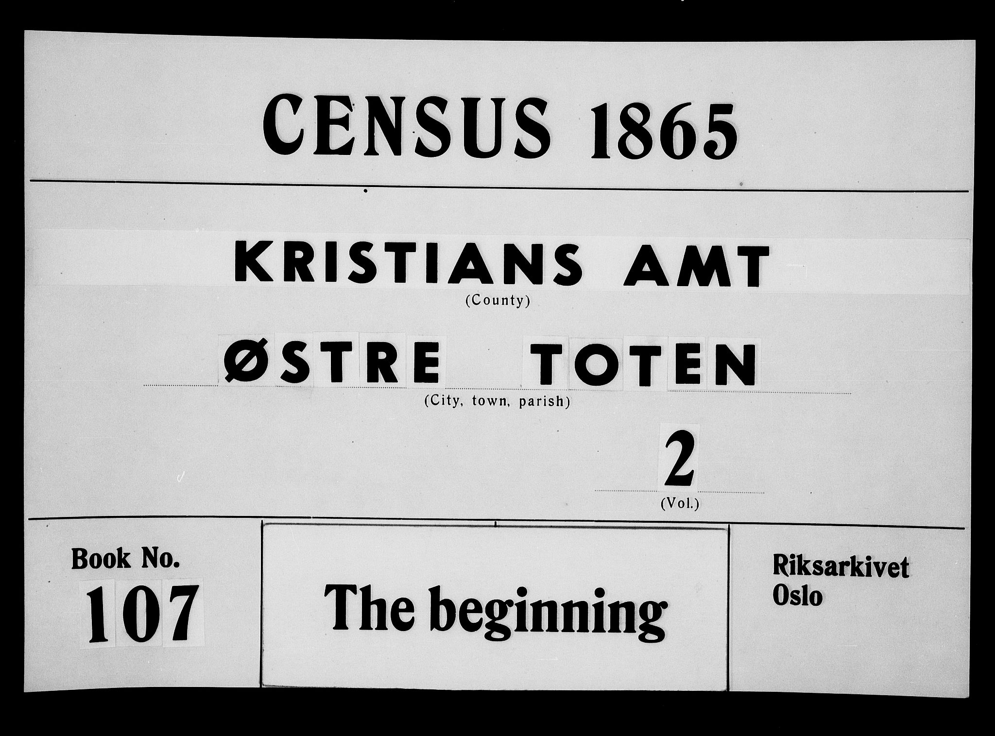 RA, Folketelling 1865 for 0528P Østre Toten prestegjeld, 1865, s. 132