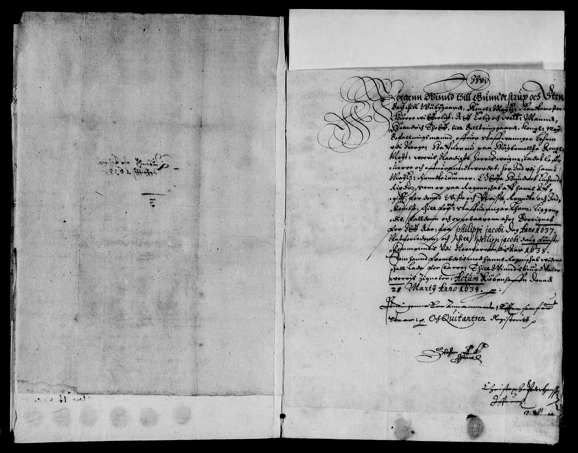 Rentekammeret inntil 1814, Reviderte regnskaper, Lensregnskaper, AV/RA-EA-5023/R/Rb/Rbs/L0021: Stavanger len, 1636-1638