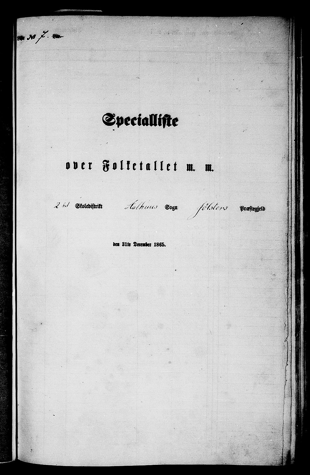 RA, Folketelling 1865 for 1431P Jølster prestegjeld, 1865, s. 80