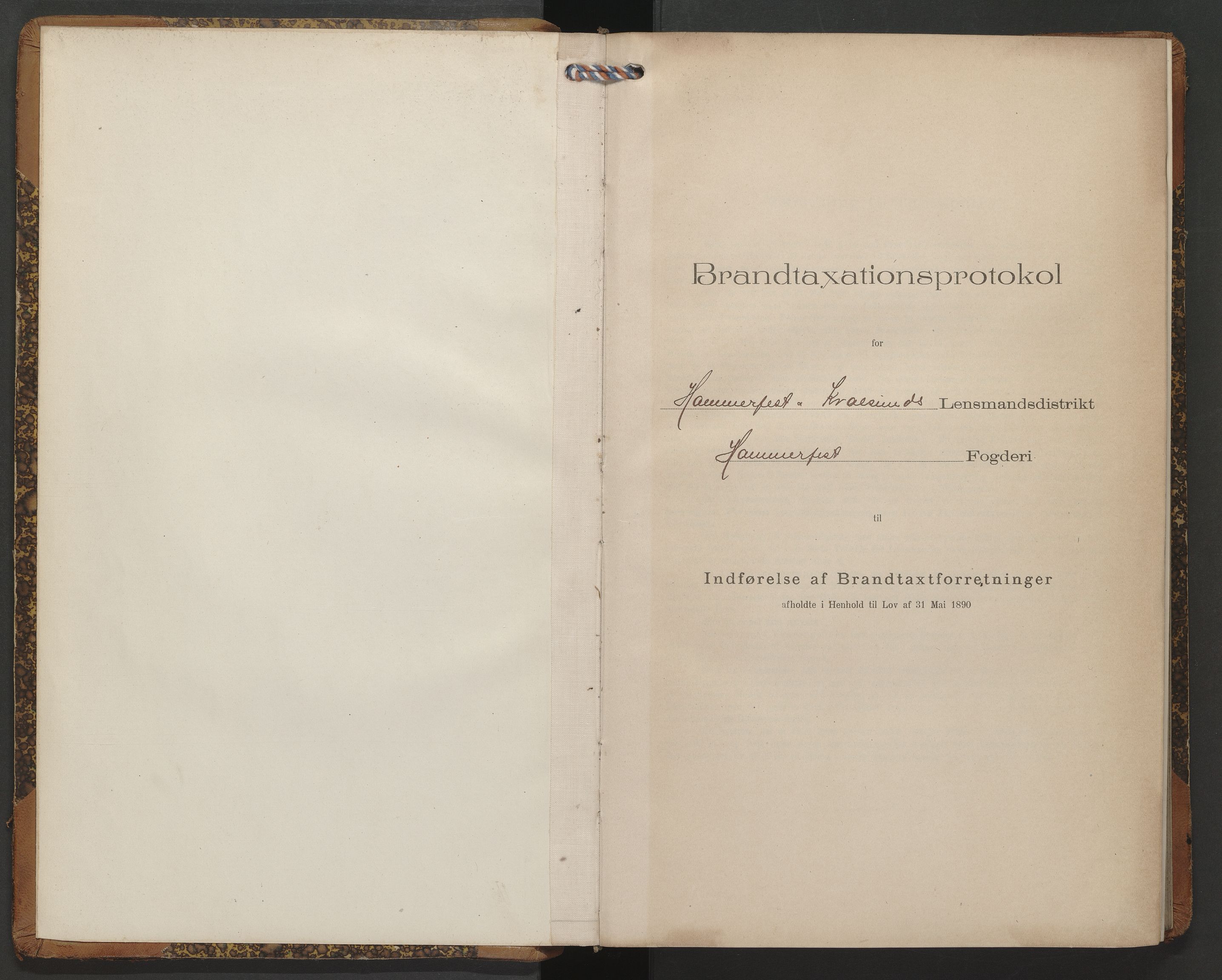 Sørøysund og Kvalsund lensmannskontor, AV/SATØ-SATO-151/1/Fl/L0007: Branntakstprotokoll - Hammerfest og Kvalsund, 1912-1914