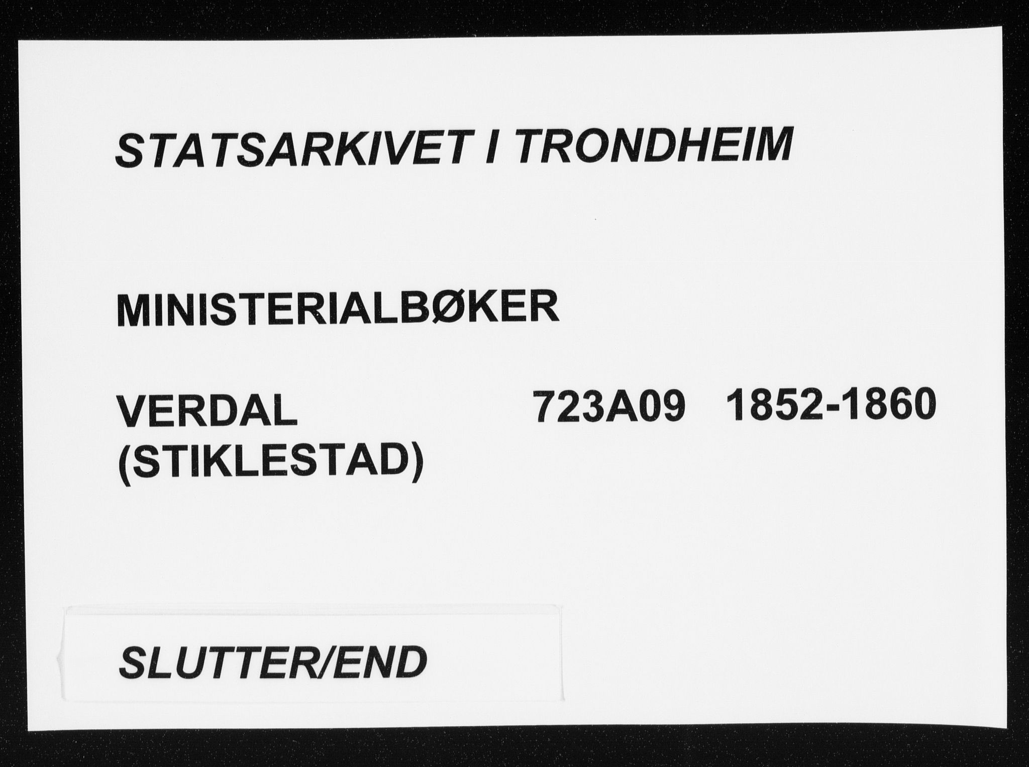 Ministerialprotokoller, klokkerbøker og fødselsregistre - Nord-Trøndelag, AV/SAT-A-1458/723/L0240: Ministerialbok nr. 723A09, 1852-1860