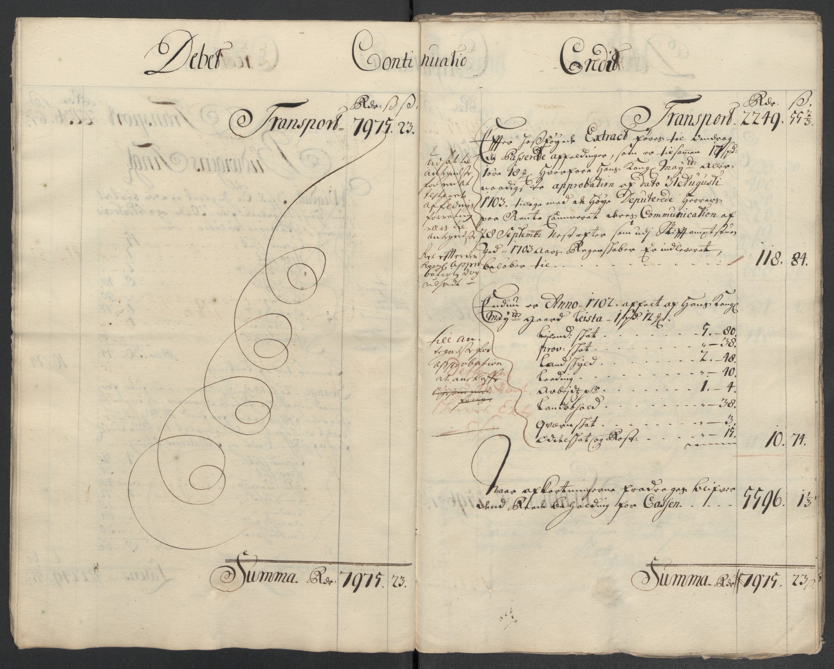 Rentekammeret inntil 1814, Reviderte regnskaper, Fogderegnskap, AV/RA-EA-4092/R61/L4110: Fogderegnskap Strinda og Selbu, 1707-1708, s. 299