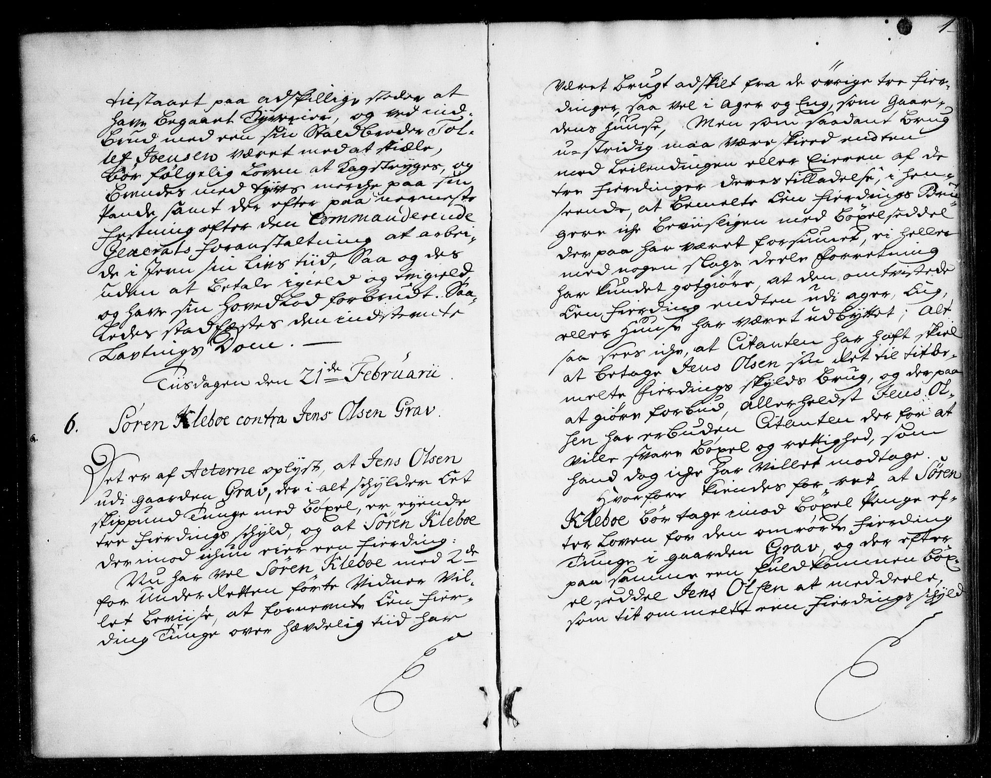 Overhoffretten 1667-1797, AV/RA-EA-2884/Aa/L0071: Avsiktsprotokoll, 1741, s. 3b-4a