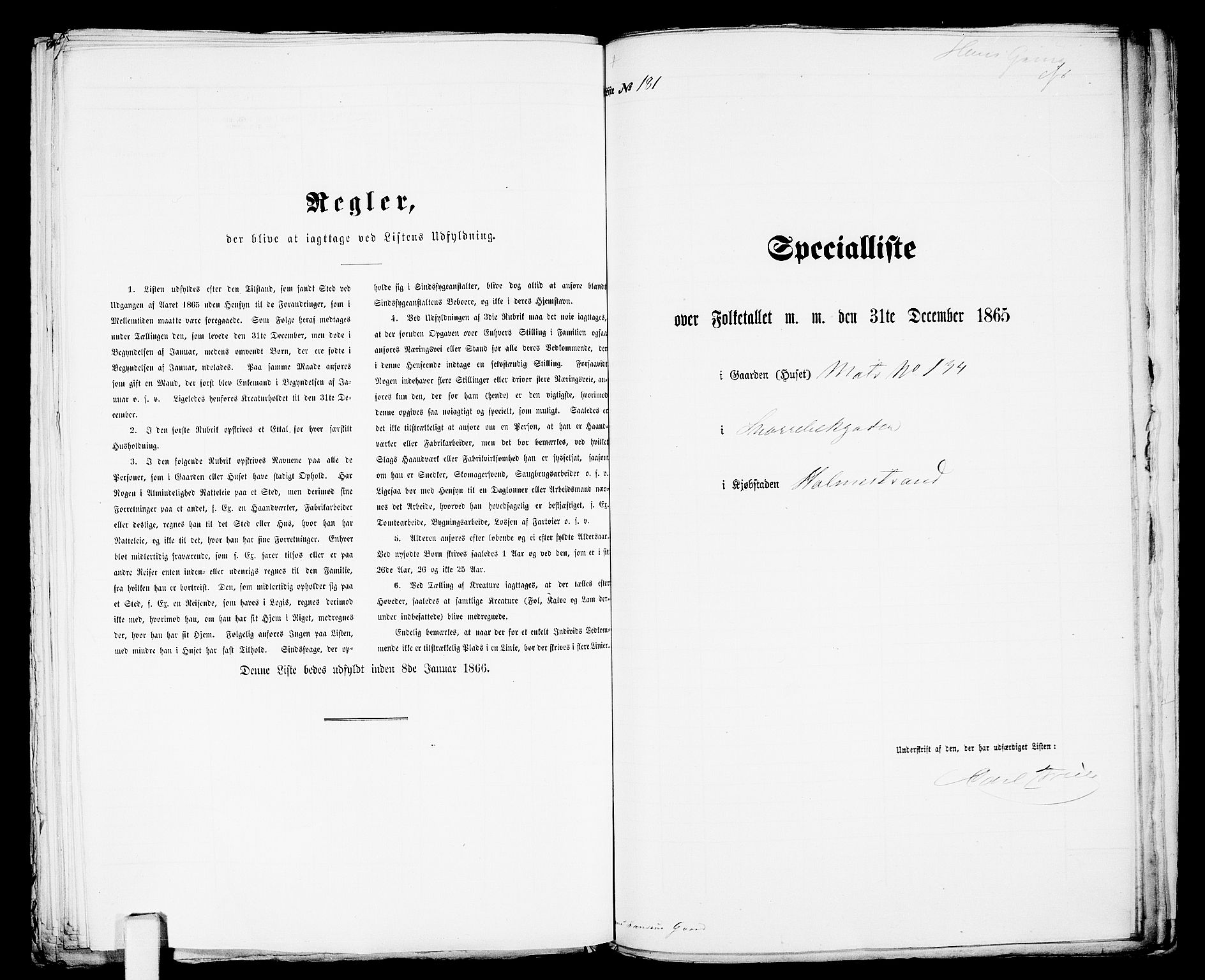 RA, Folketelling 1865 for 0702B Botne prestegjeld, Holmestrand kjøpstad, 1865, s. 371