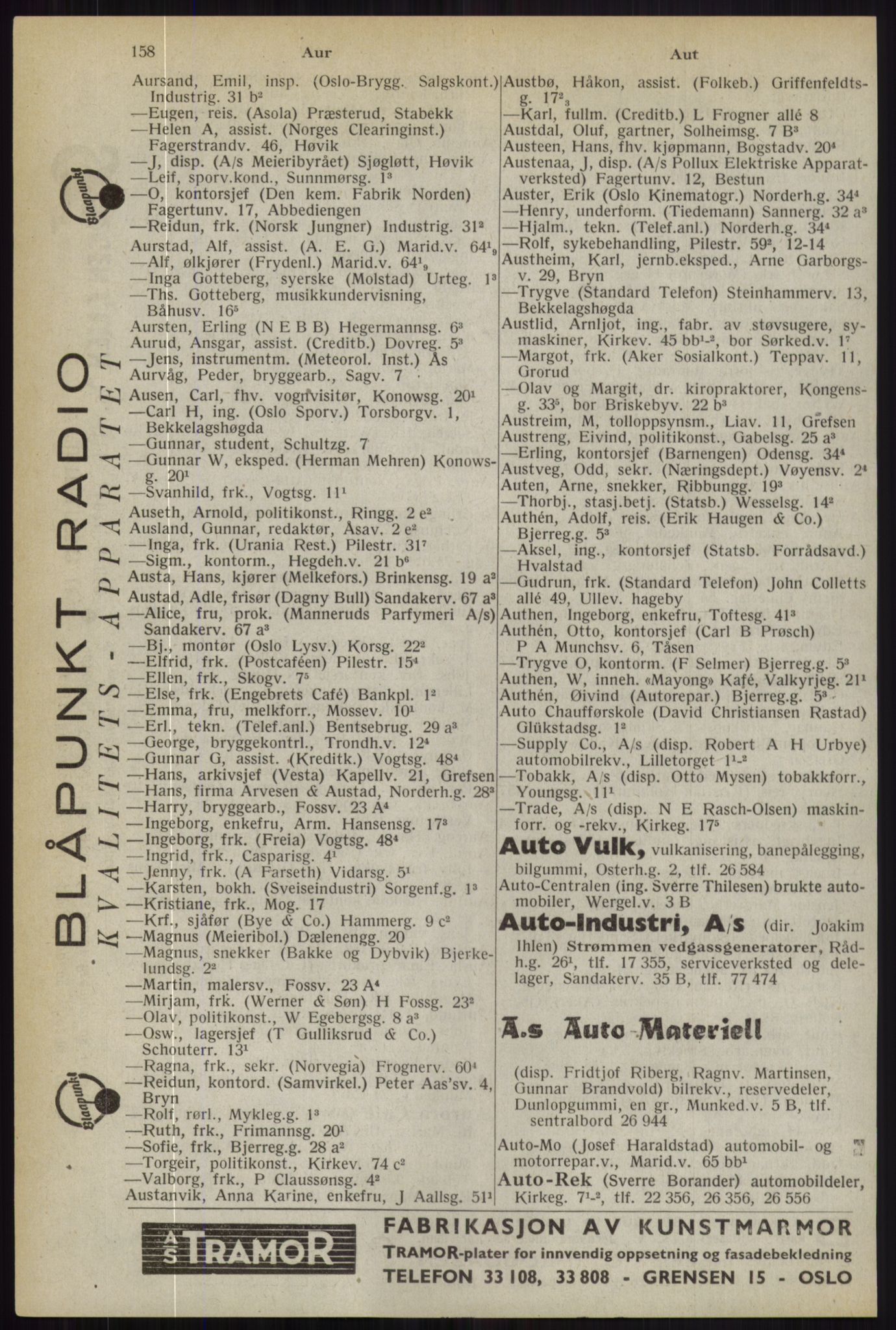 Kristiania/Oslo adressebok, PUBL/-, 1944, s. 158