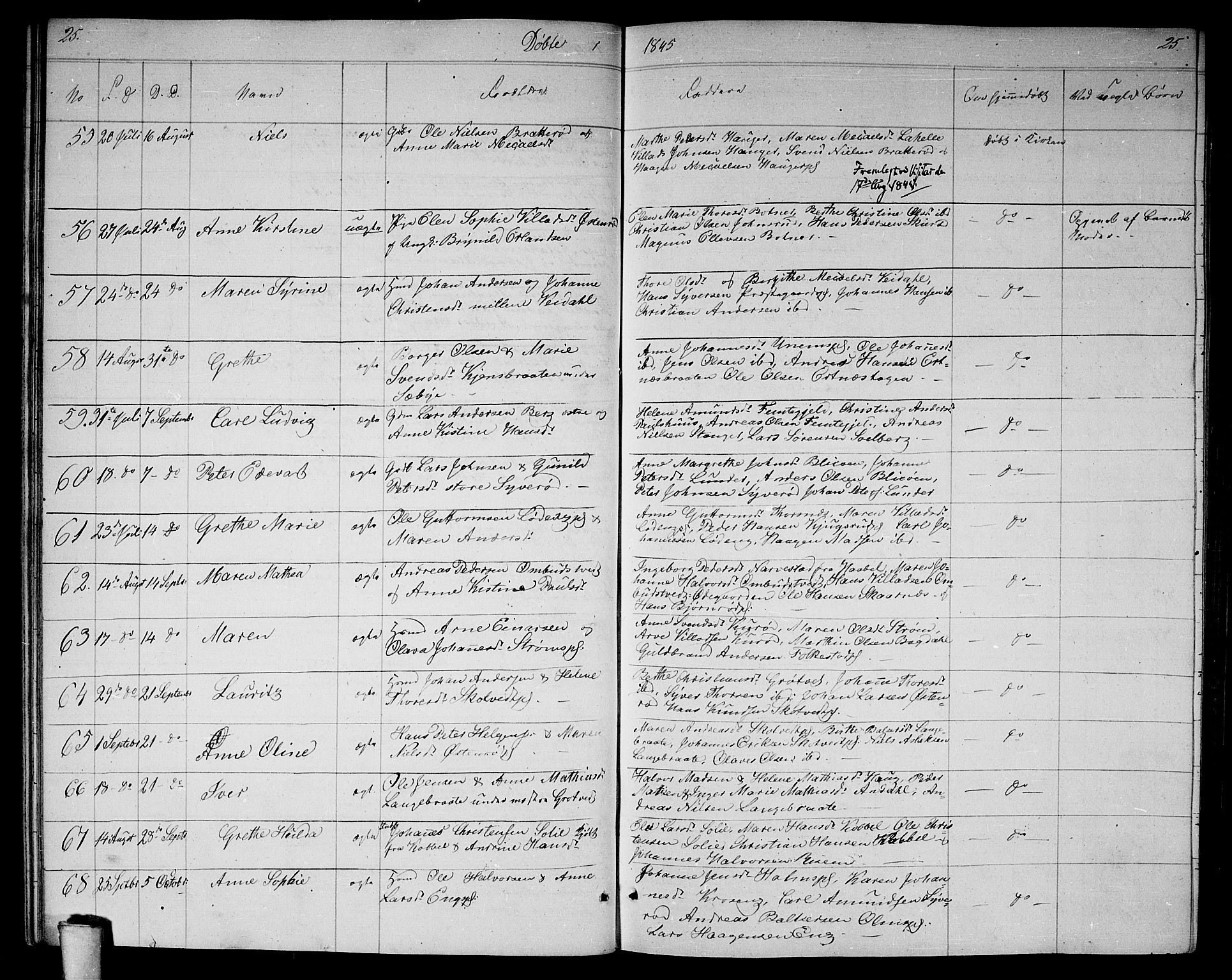 Våler prestekontor Kirkebøker, AV/SAO-A-11083/G/Ga/L0002: Klokkerbok nr. I 2, 1839-1860, s. 25