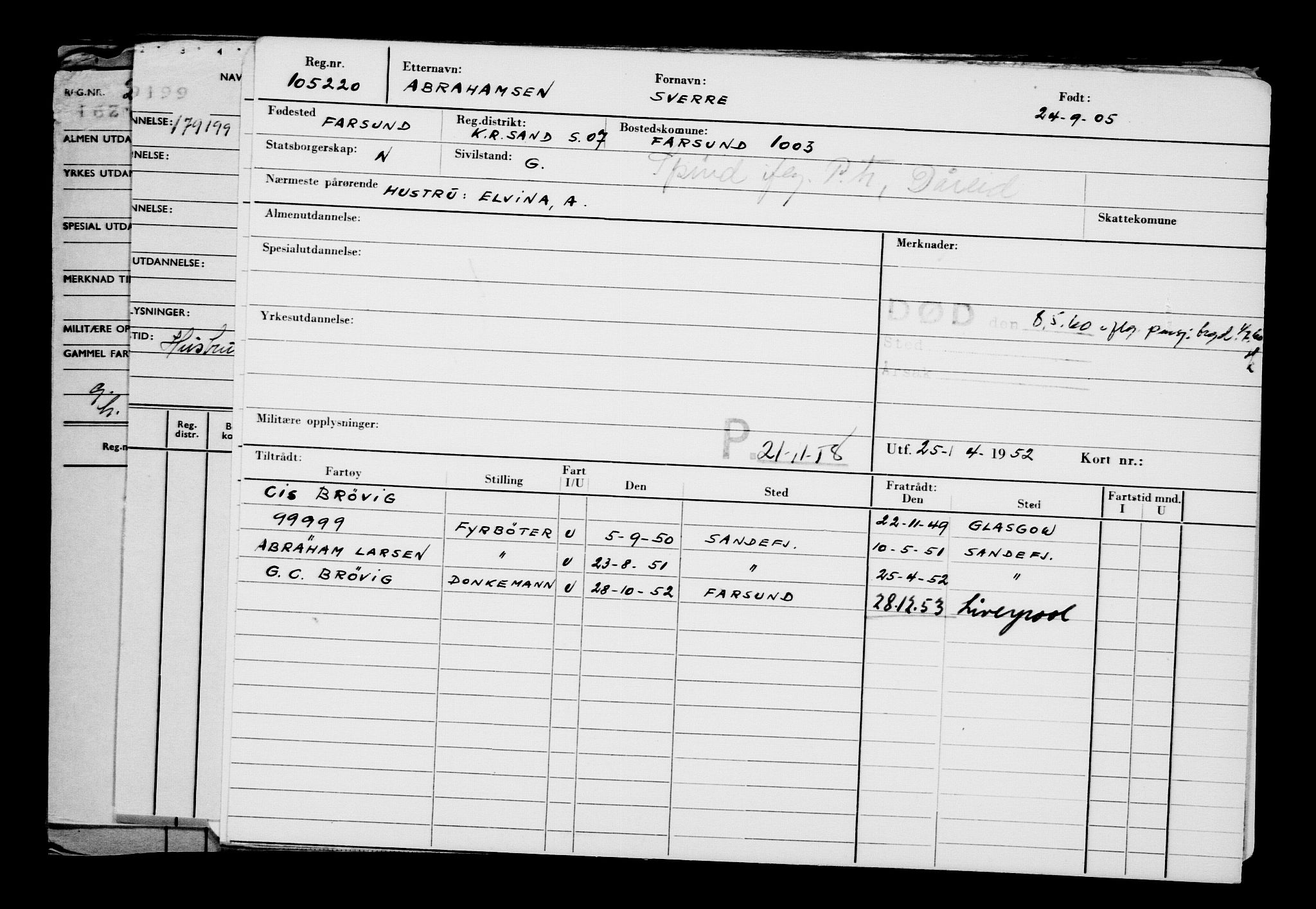 Direktoratet for sjømenn, RA/S-3545/G/Gb/L0061: Hovedkort, 1905, s. 280