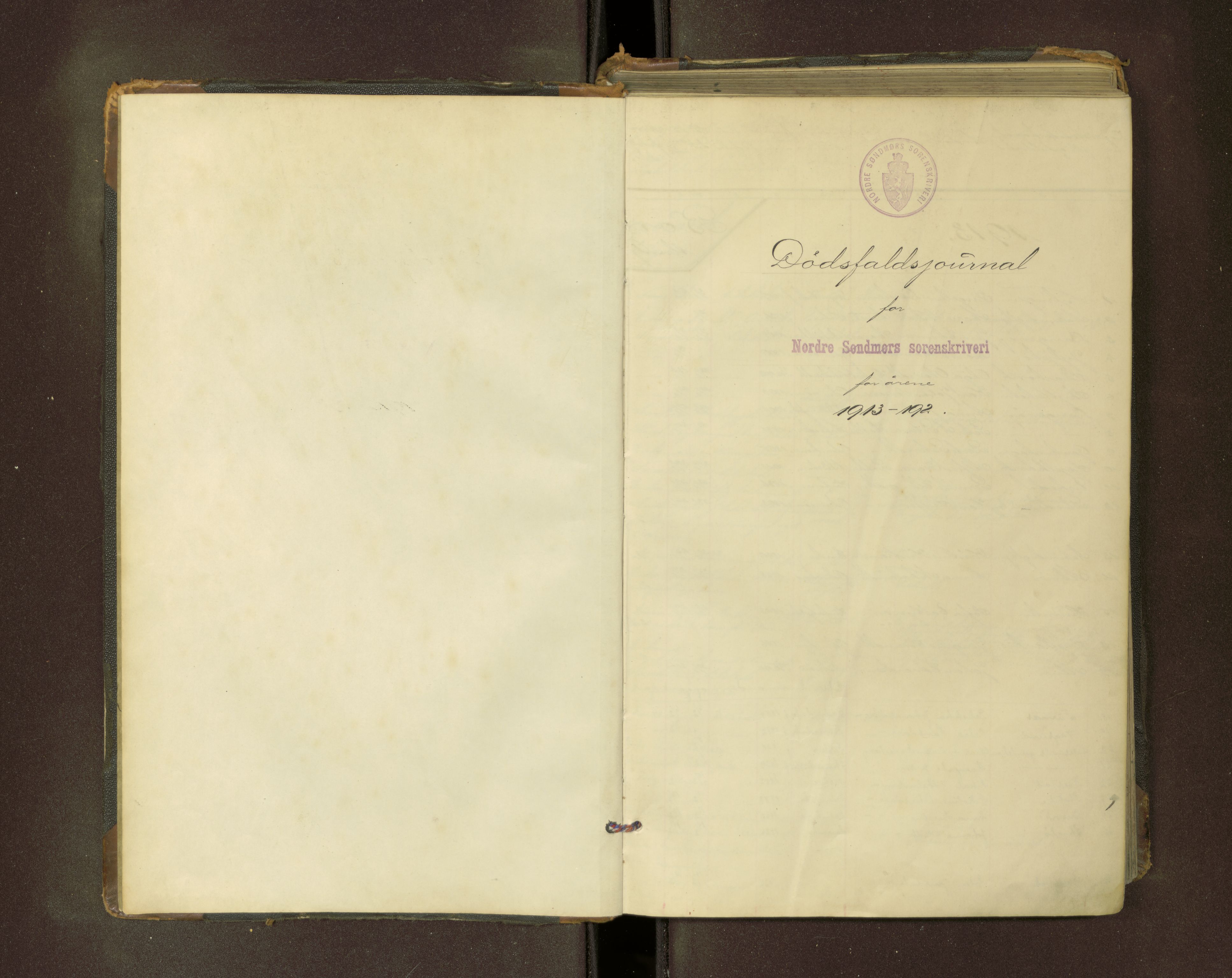 Nordre Sunnmøre sorenskriveri, AV/SAT-A-0006/1/3/3L/L0007: Dødsfallsprotokoll, 1913-1919