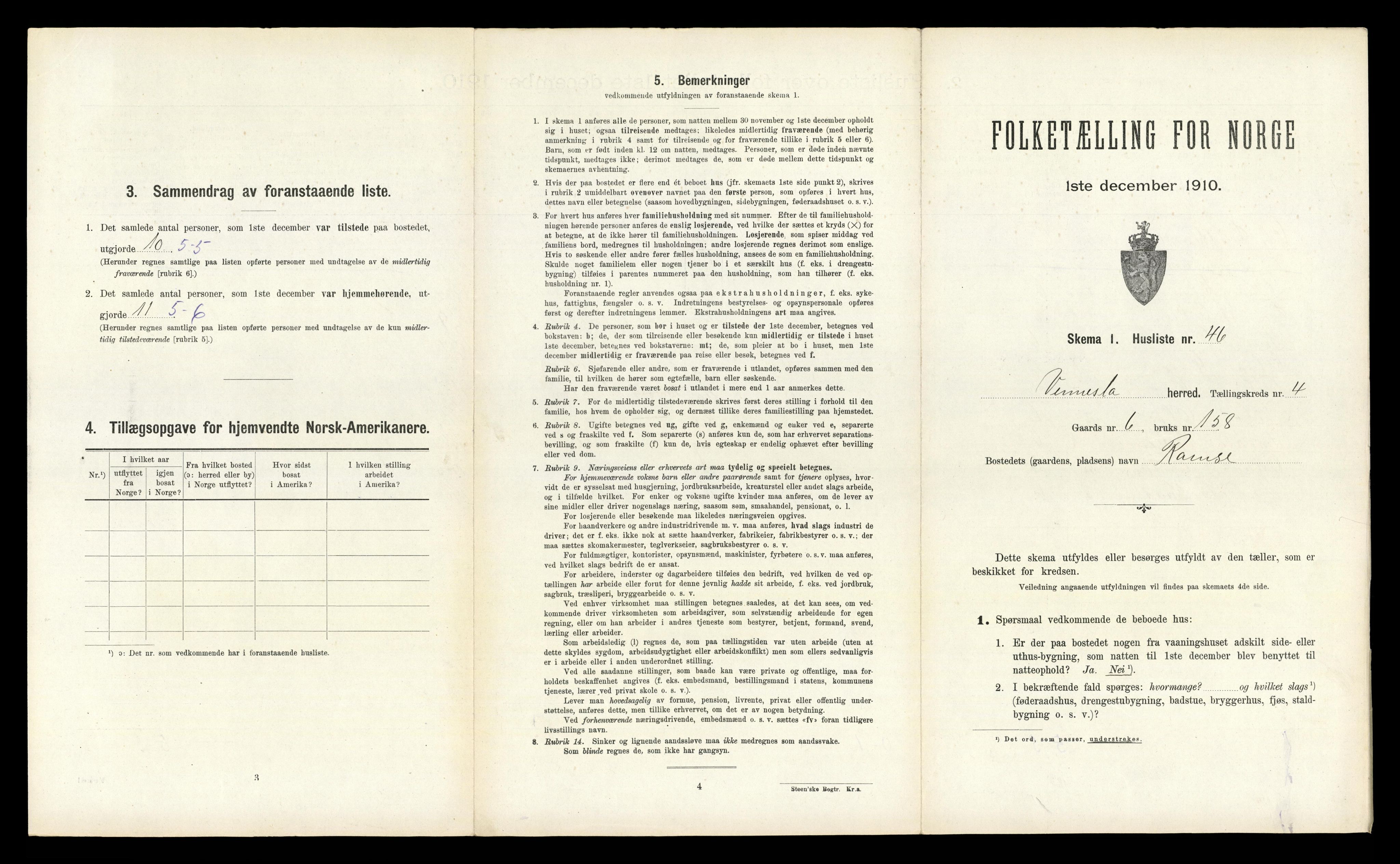 RA, Folketelling 1910 for 1014 Vennesla herred, 1910, s. 404