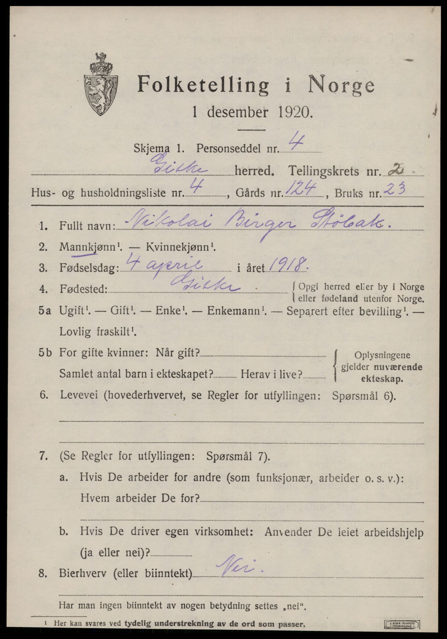 SAT, Folketelling 1920 for 1532 Giske herred, 1920, s. 918