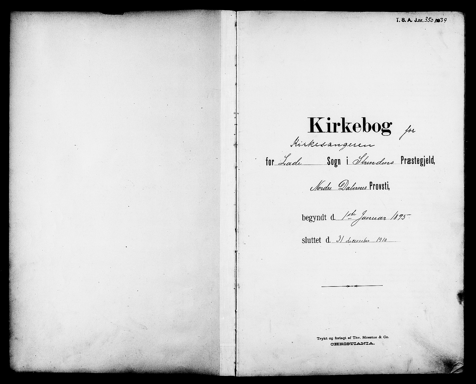 Ministerialprotokoller, klokkerbøker og fødselsregistre - Sør-Trøndelag, SAT/A-1456/606/L0313: Klokkerbok nr. 606C09, 1895-1910