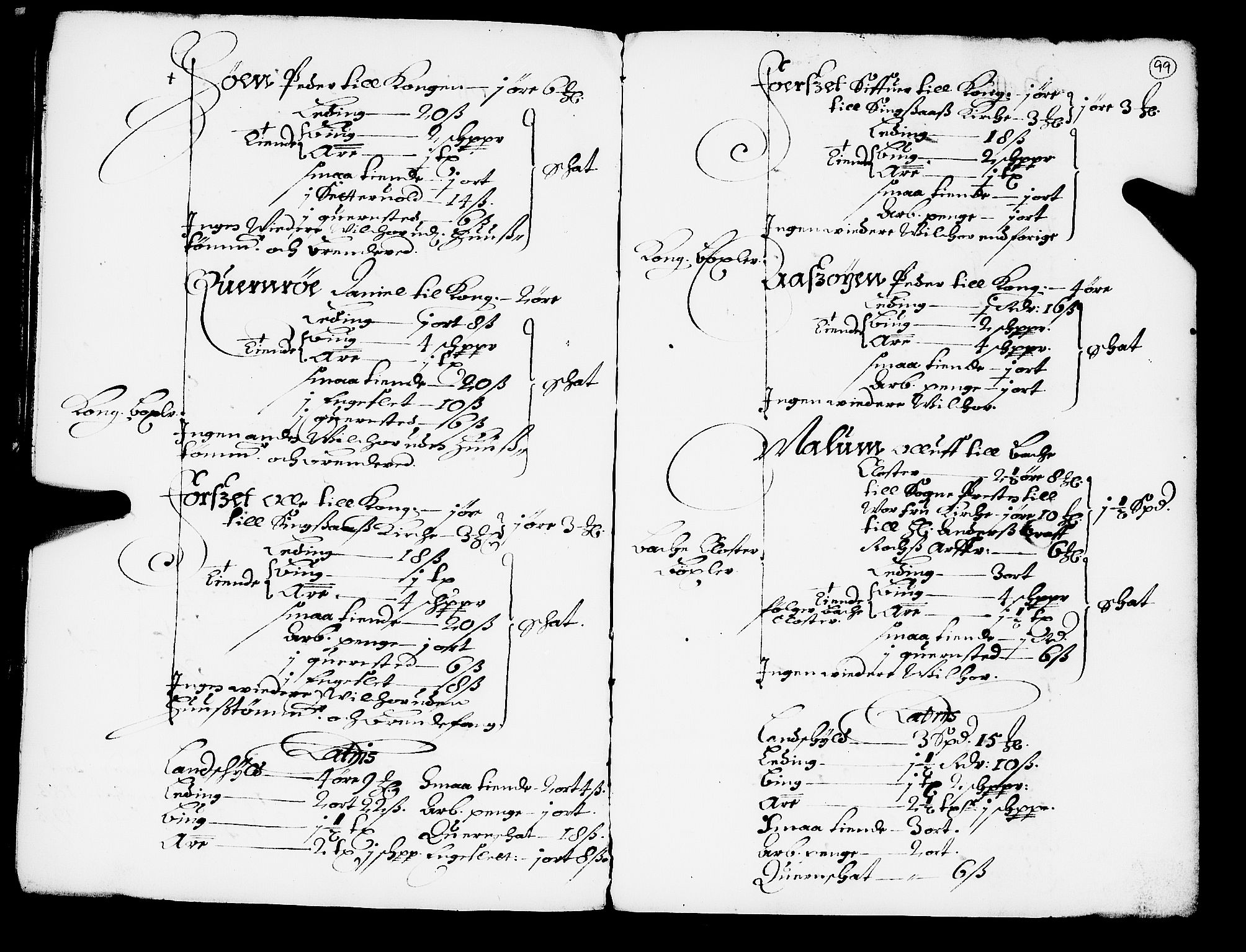 Rentekammeret inntil 1814, Realistisk ordnet avdeling, RA/EA-4070/N/Nb/Nba/L0051: Gauldal fogderi, 1667, s. 98b-99a