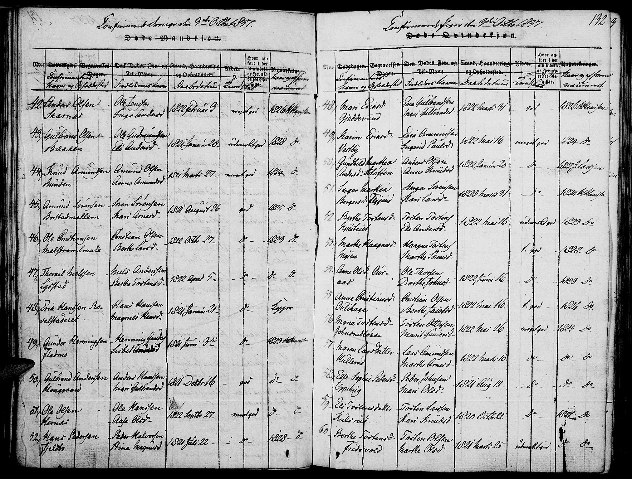 Strøm-Odalen prestekontor, AV/SAH-PREST-028/H/Ha/Haa/L0006: Ministerialbok nr. 6, 1814-1850, s. 132