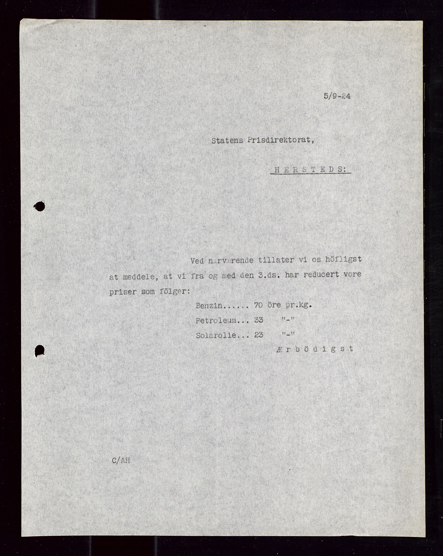 Pa 1521 - A/S Norske Shell, SAST/A-101915/E/Ea/Eaa/L0013: Sjefskorrespondanse, 1924, s. 152