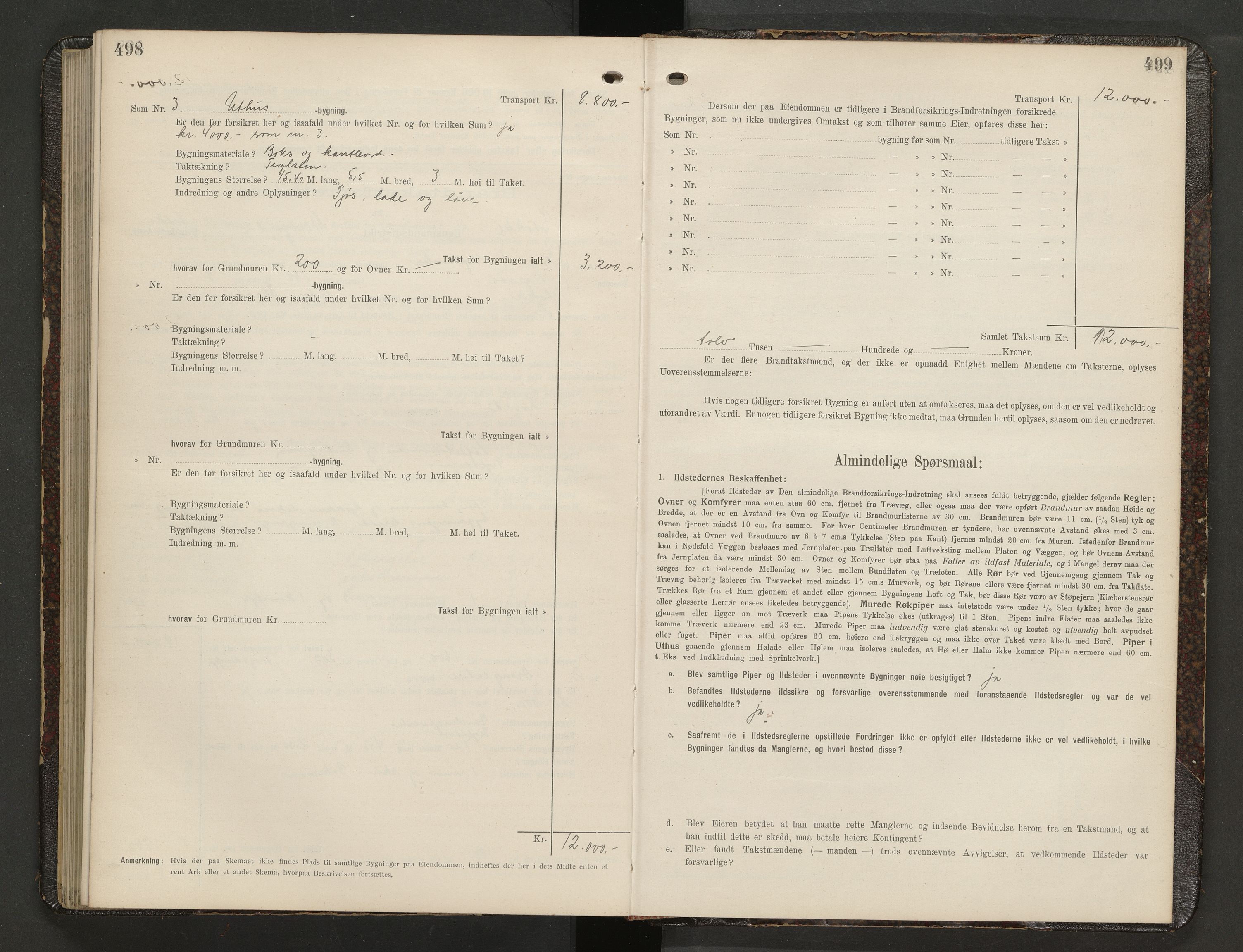 Stokke lensmannskontor, AV/SAKO-A-550/Y/Yb/Ybb/L0002: Skjematakstprotokoll, 1913-1935, s. 498-499