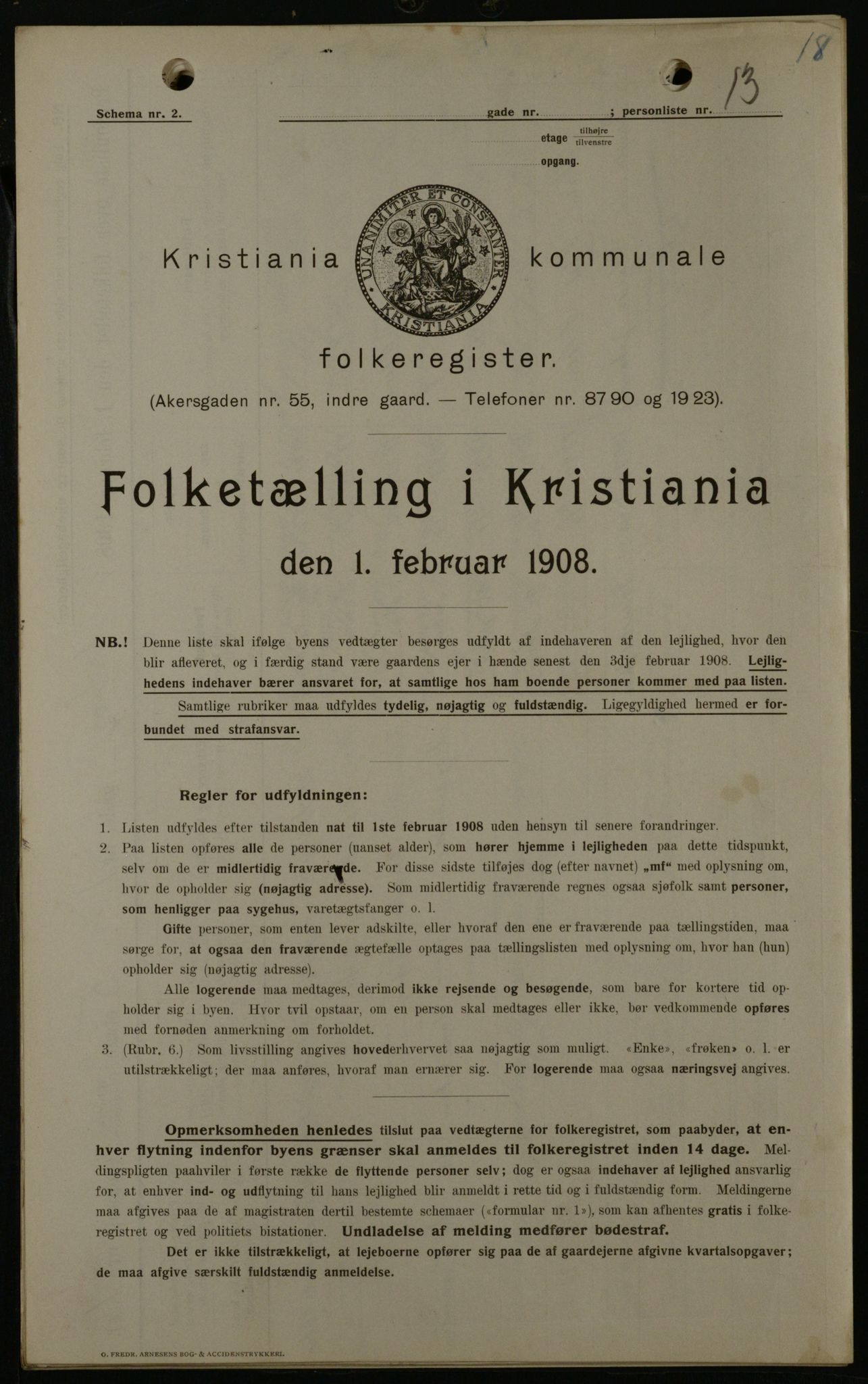 OBA, Kommunal folketelling 1.2.1908 for Kristiania kjøpstad, 1908, s. 1925