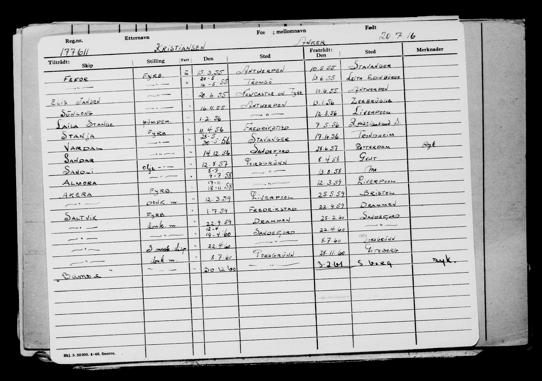 Direktoratet for sjømenn, AV/RA-S-3545/G/Gb/L0141: Hovedkort, 1916, s. 115