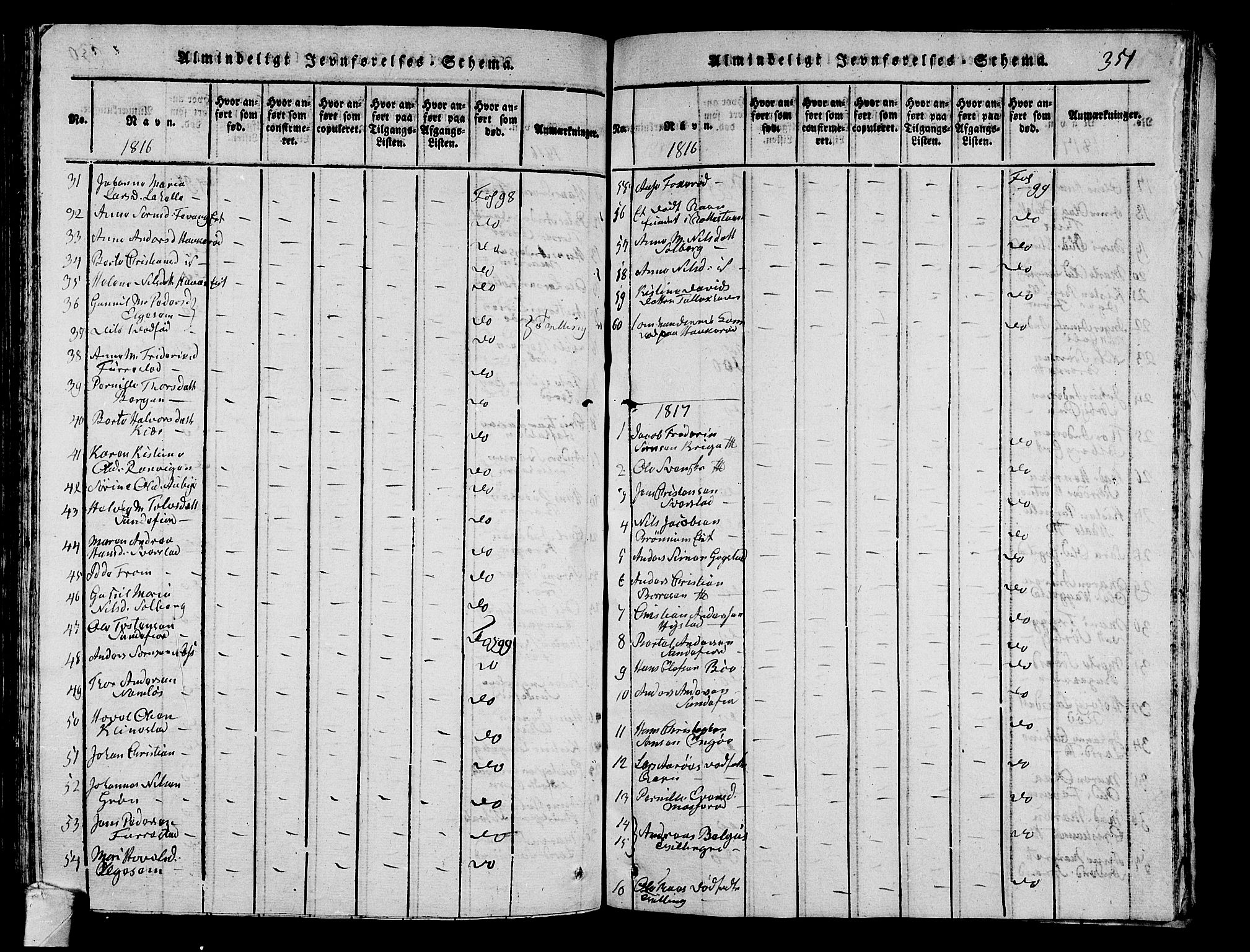 Sandar kirkebøker, AV/SAKO-A-243/G/Ga/L0001: Klokkerbok nr. 1, 1814-1835, s. 351