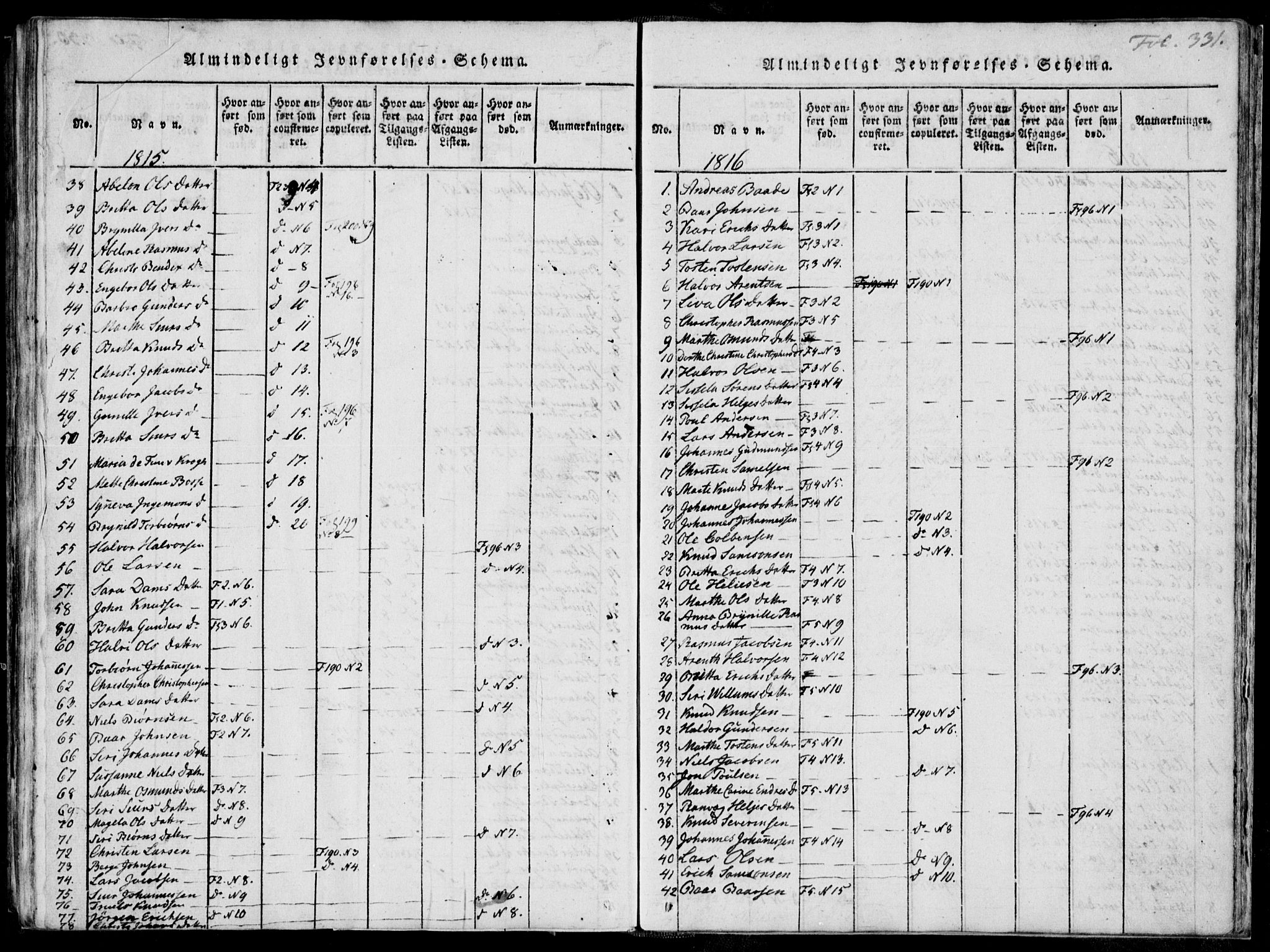 Skjold sokneprestkontor, SAST/A-101847/H/Ha/Haa/L0003: Ministerialbok nr. A 3, 1815-1835, s. 331
