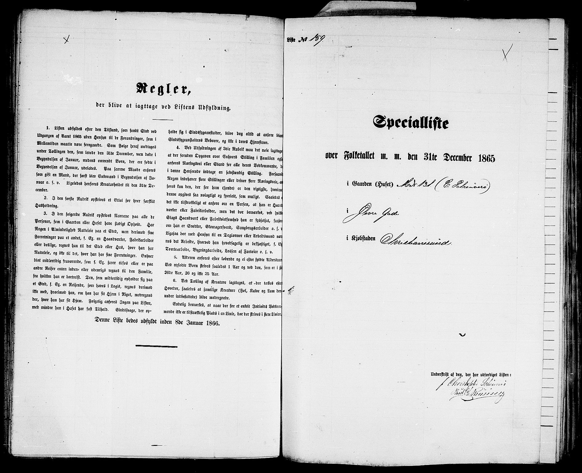 RA, Folketelling 1865 for 1503B Kristiansund prestegjeld, Kristiansund kjøpstad, 1865, s. 326