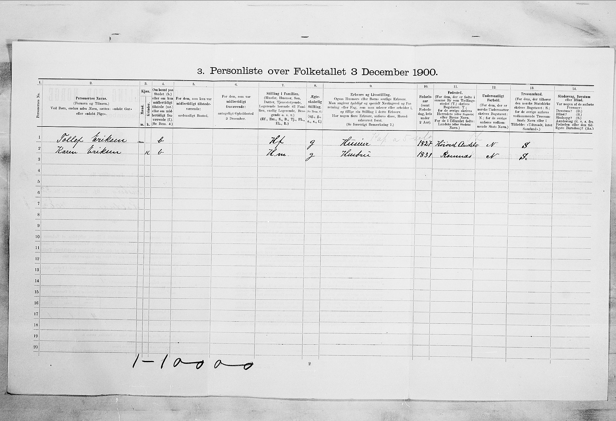 RA, Folketelling 1900 for 0705 Tønsberg kjøpstad, 1900, s. 4849