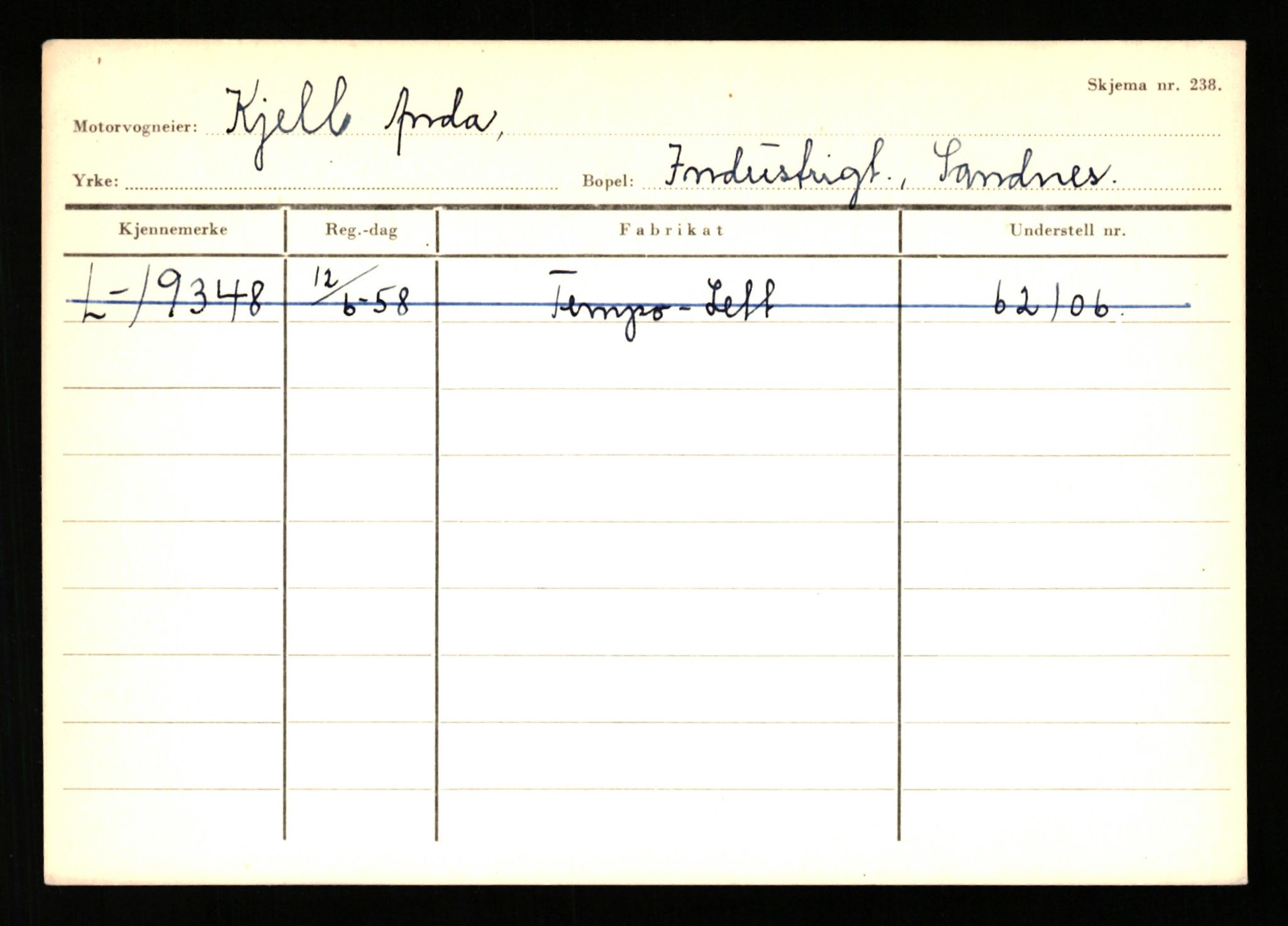 Stavanger trafikkstasjon, AV/SAST-A-101942/0/H/L0001: Abarbanell - Askerud, 1930-1971, s. 965