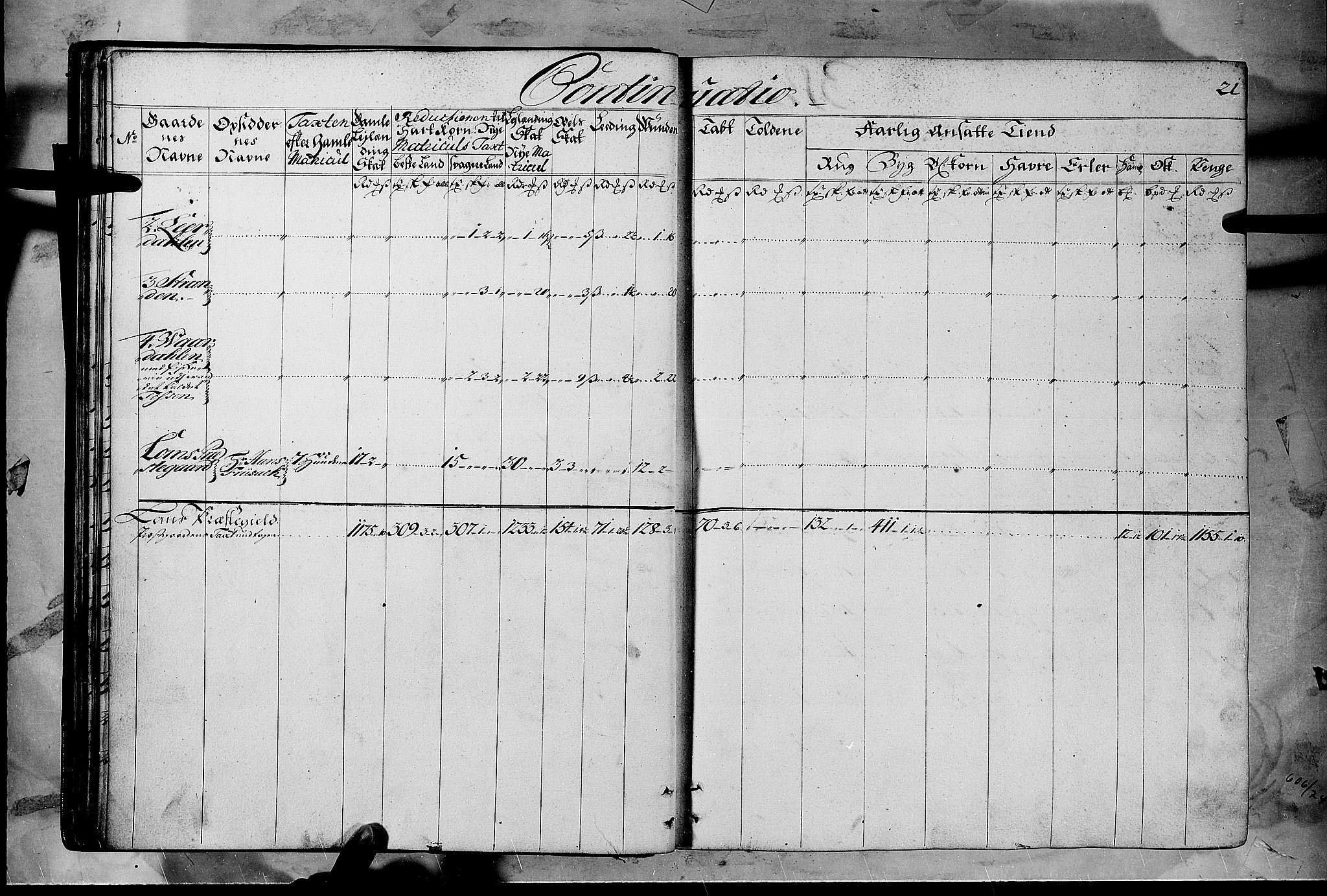 Rentekammeret inntil 1814, Realistisk ordnet avdeling, AV/RA-EA-4070/N/Nb/Nbf/L0108: Gudbrandsdalen matrikkelprotokoll, 1723, s. 20b-21a