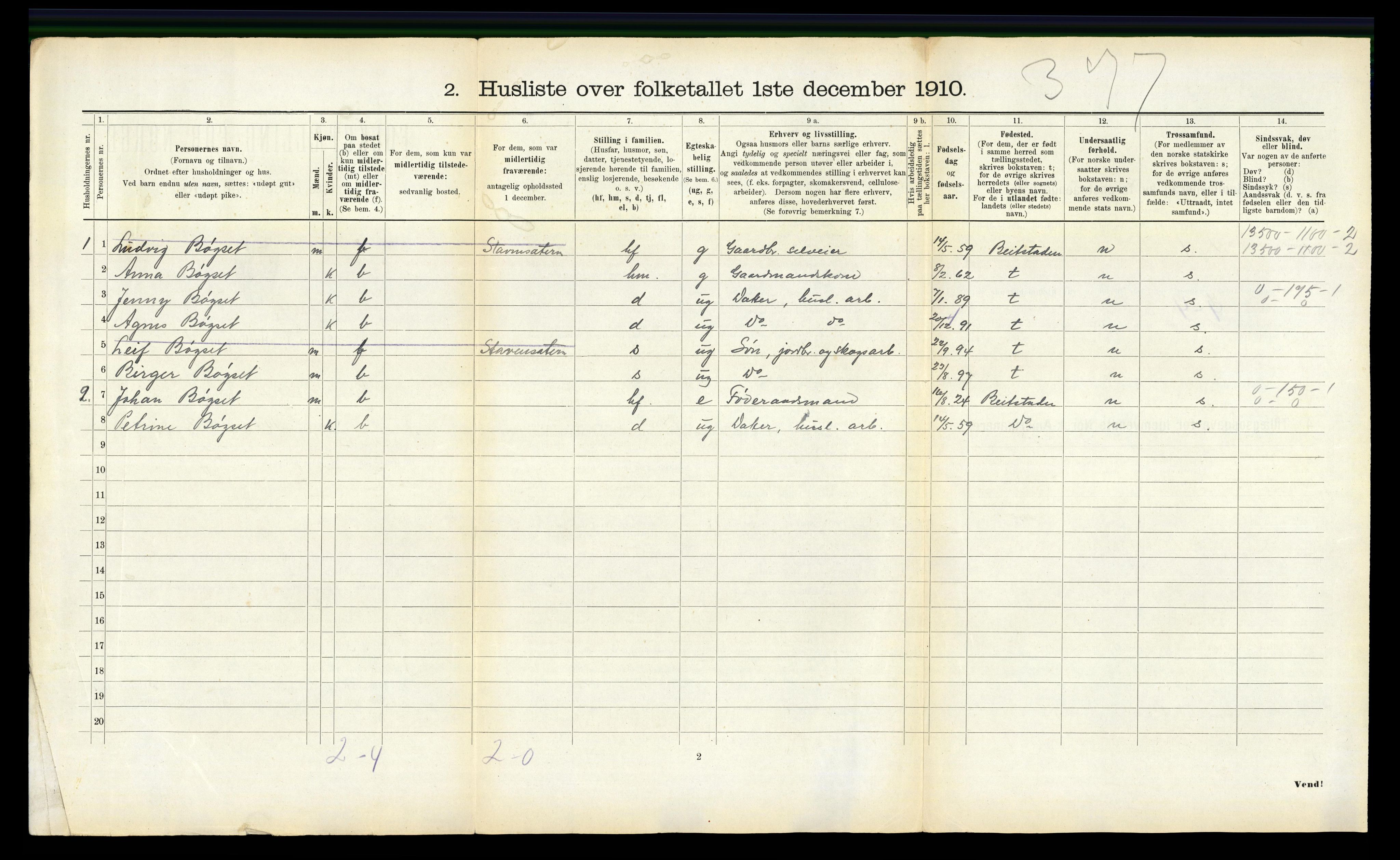 RA, Folketelling 1910 for 1725 Namdalseid herred, 1910, s. 177