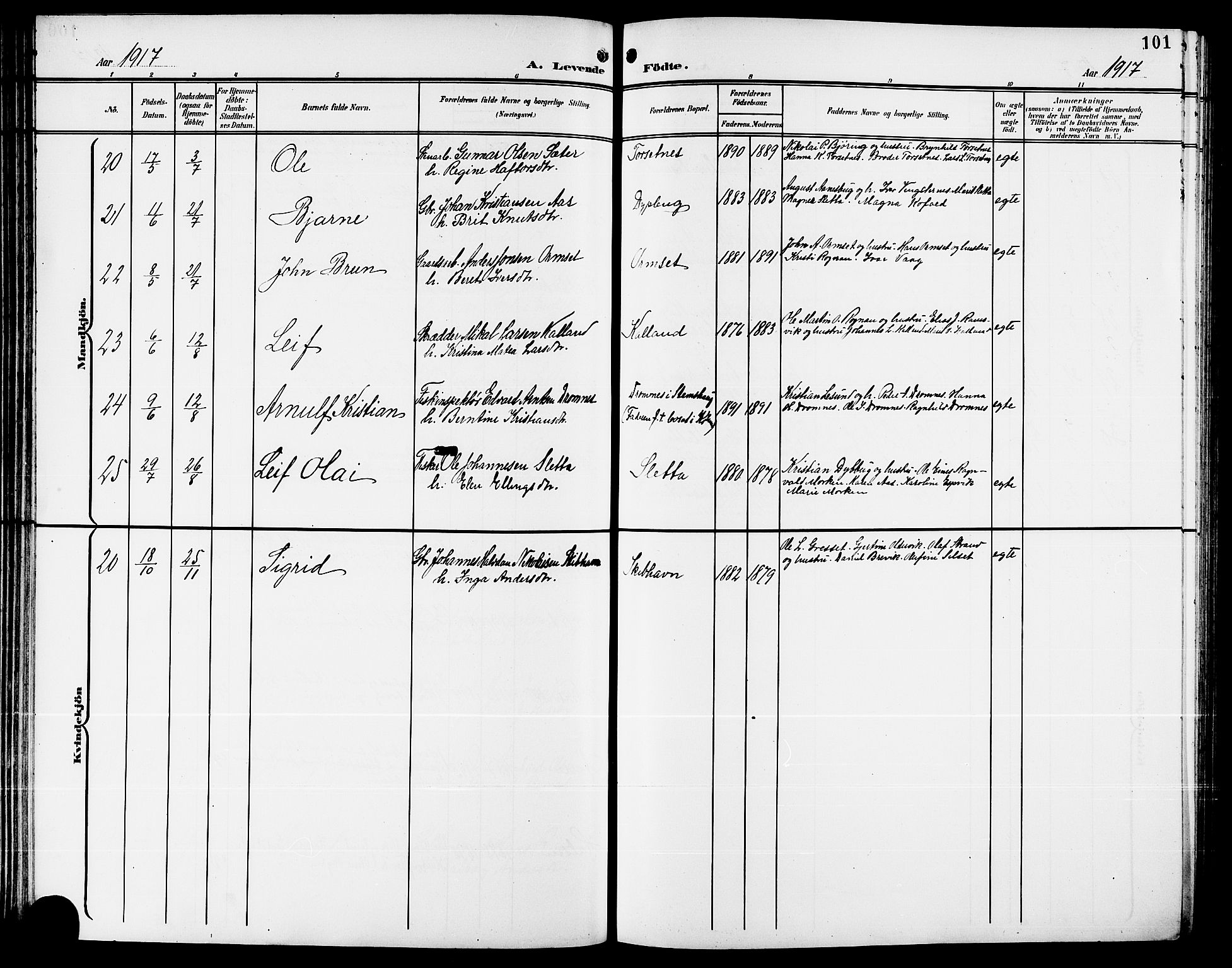 Ministerialprotokoller, klokkerbøker og fødselsregistre - Møre og Romsdal, AV/SAT-A-1454/578/L0910: Klokkerbok nr. 578C03, 1900-1921, s. 101