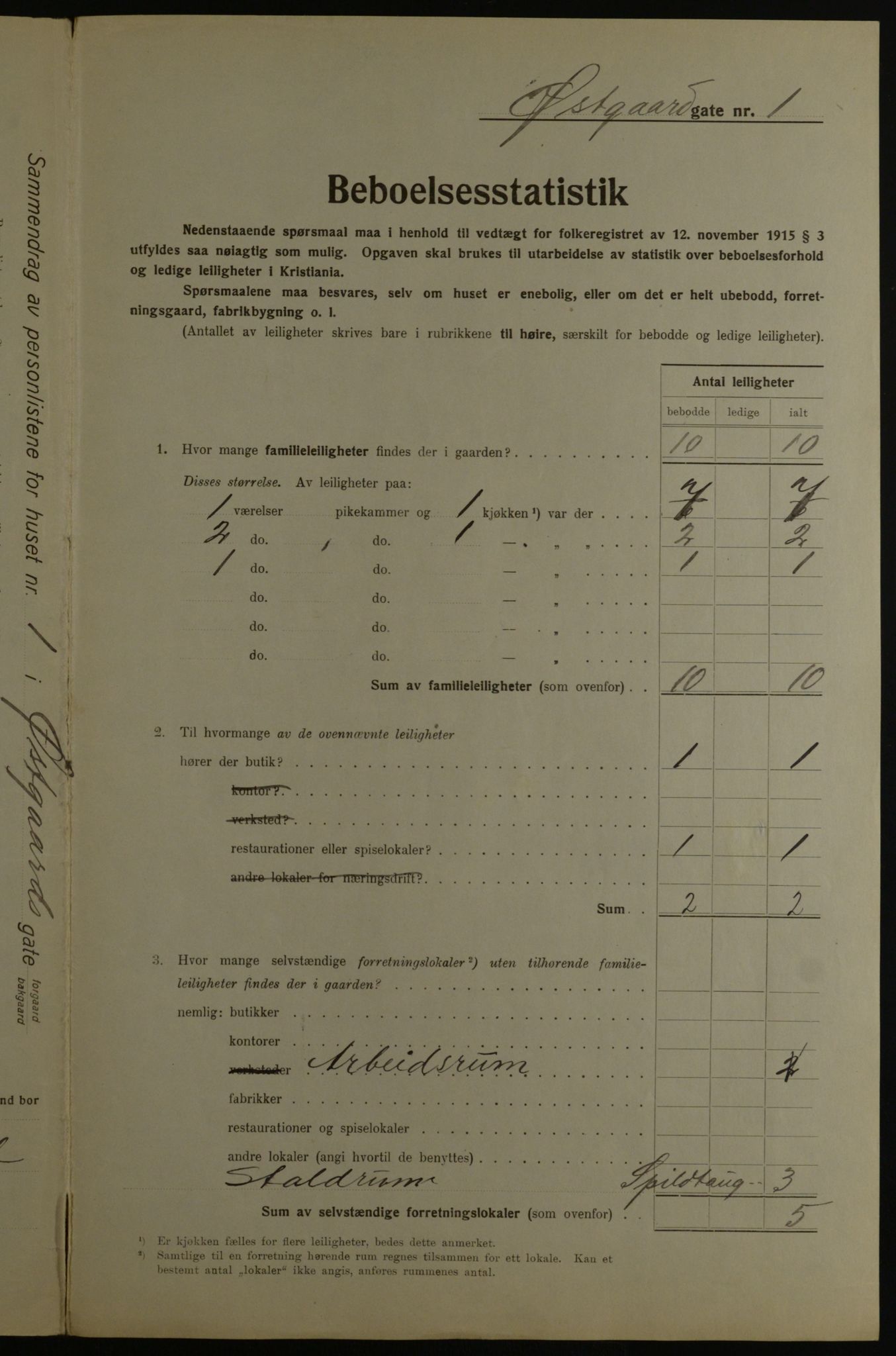 OBA, Kommunal folketelling 1.12.1923 for Kristiania, 1923, s. 142367