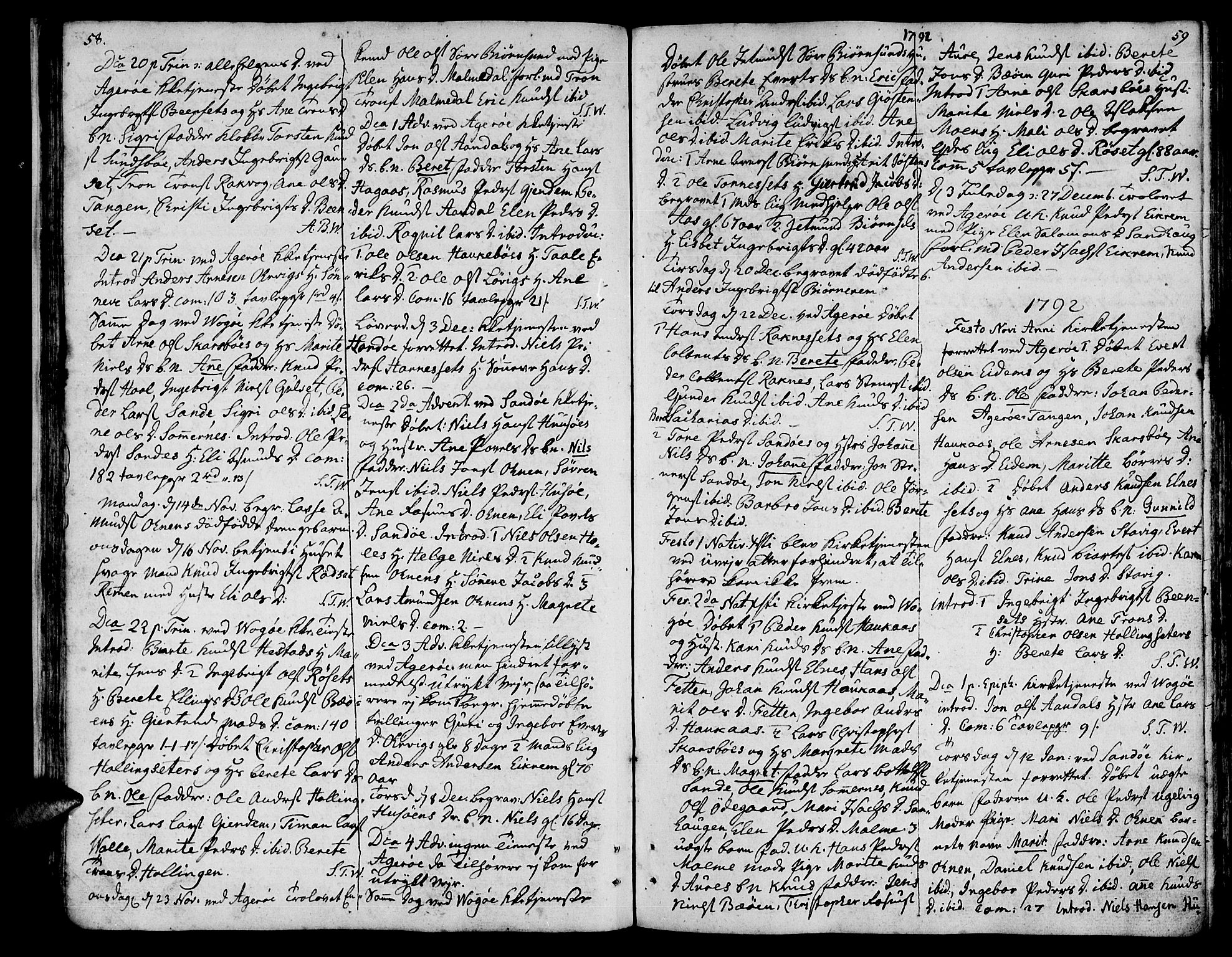 Ministerialprotokoller, klokkerbøker og fødselsregistre - Møre og Romsdal, AV/SAT-A-1454/560/L0717: Ministerialbok nr. 560A01, 1785-1808, s. 58-59
