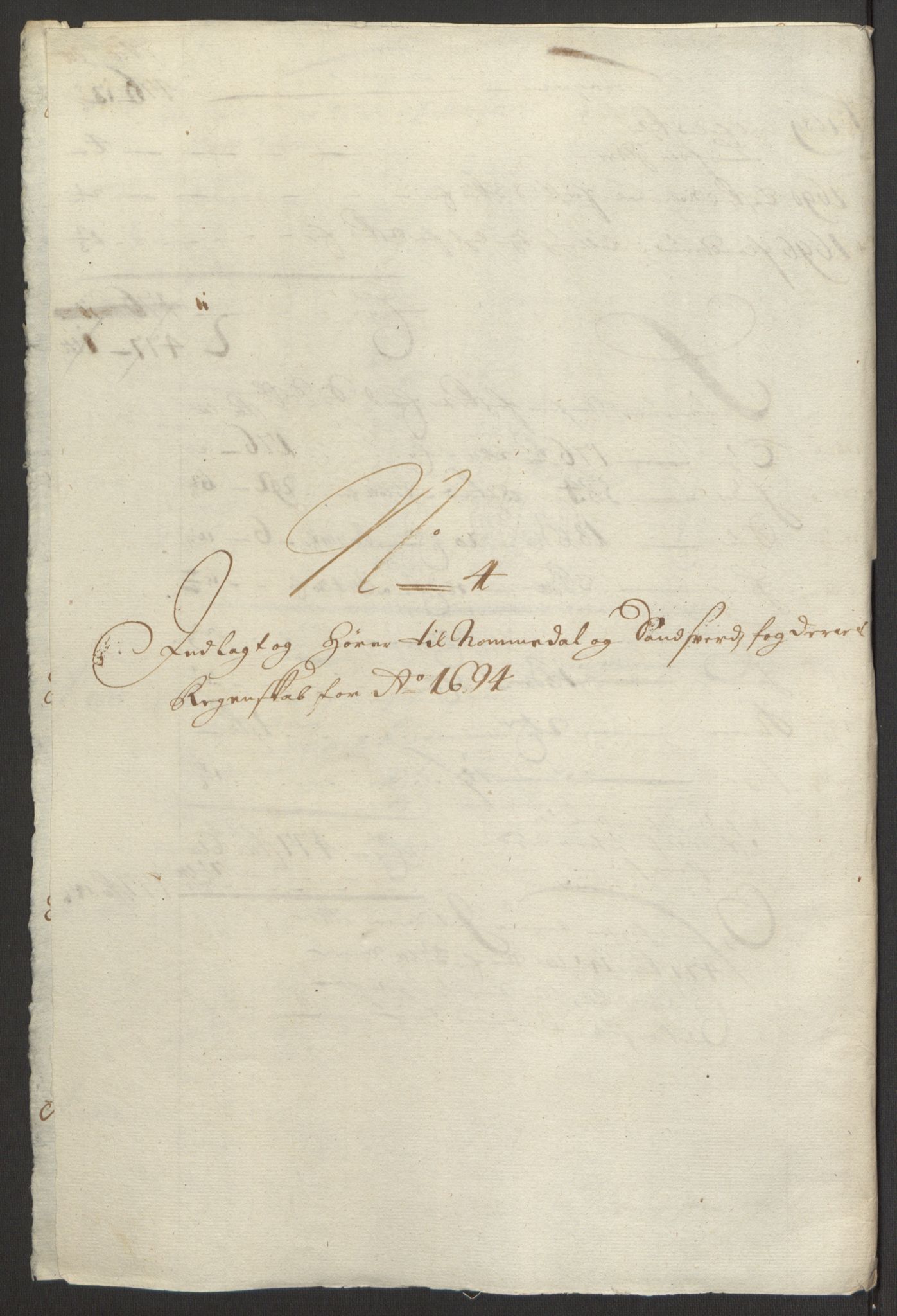 Rentekammeret inntil 1814, Reviderte regnskaper, Fogderegnskap, AV/RA-EA-4092/R24/L1575: Fogderegnskap Numedal og Sandsvær, 1692-1695, s. 216