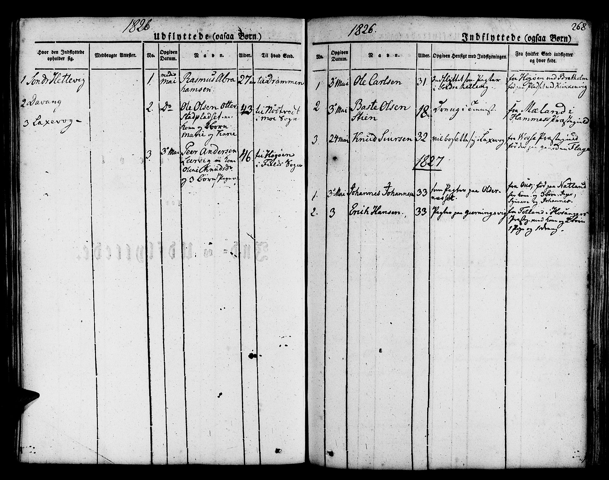 Askøy Sokneprestembete, AV/SAB-A-74101/H/Ha/Haa/Haaa/L0004: Ministerialbok nr. A 4, 1825-1845, s. 268
