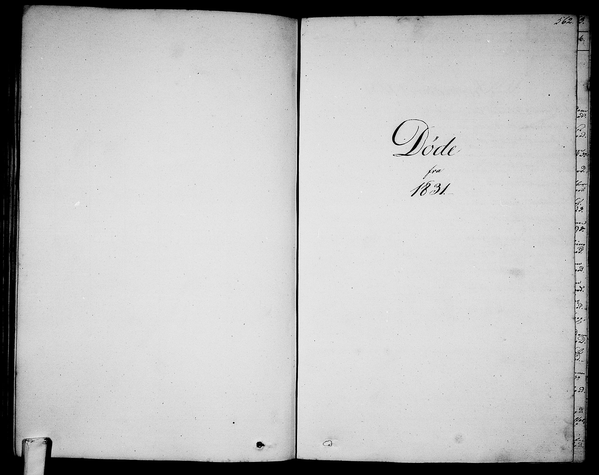 Larvik kirkebøker, AV/SAKO-A-352/G/Ga/L0003b: Klokkerbok nr. I 3B, 1830-1870, s. 562