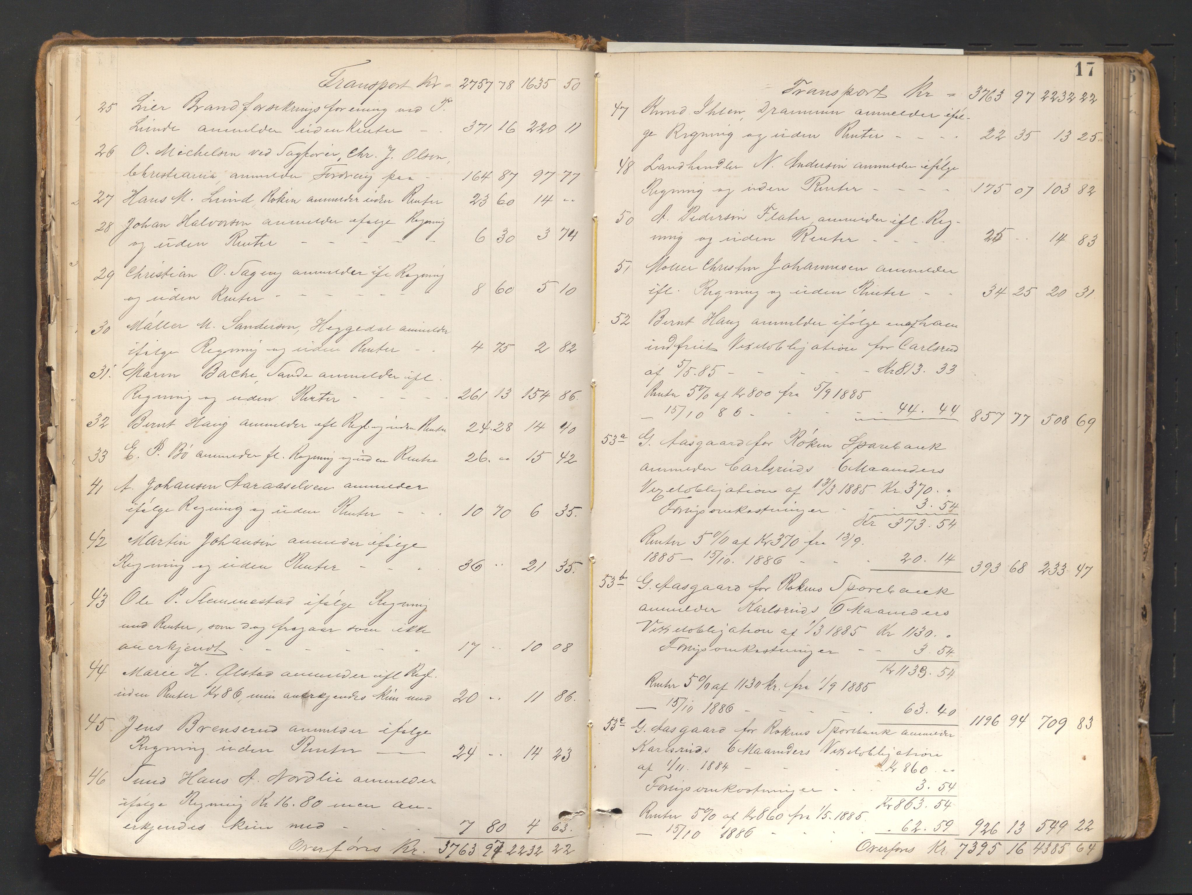Lier, Røyken og Hurum sorenskriveri, AV/SAKO-A-89/H/He/L0002: Skifteutlodningsprotokoll, 1886-1909, s. 16b-17a