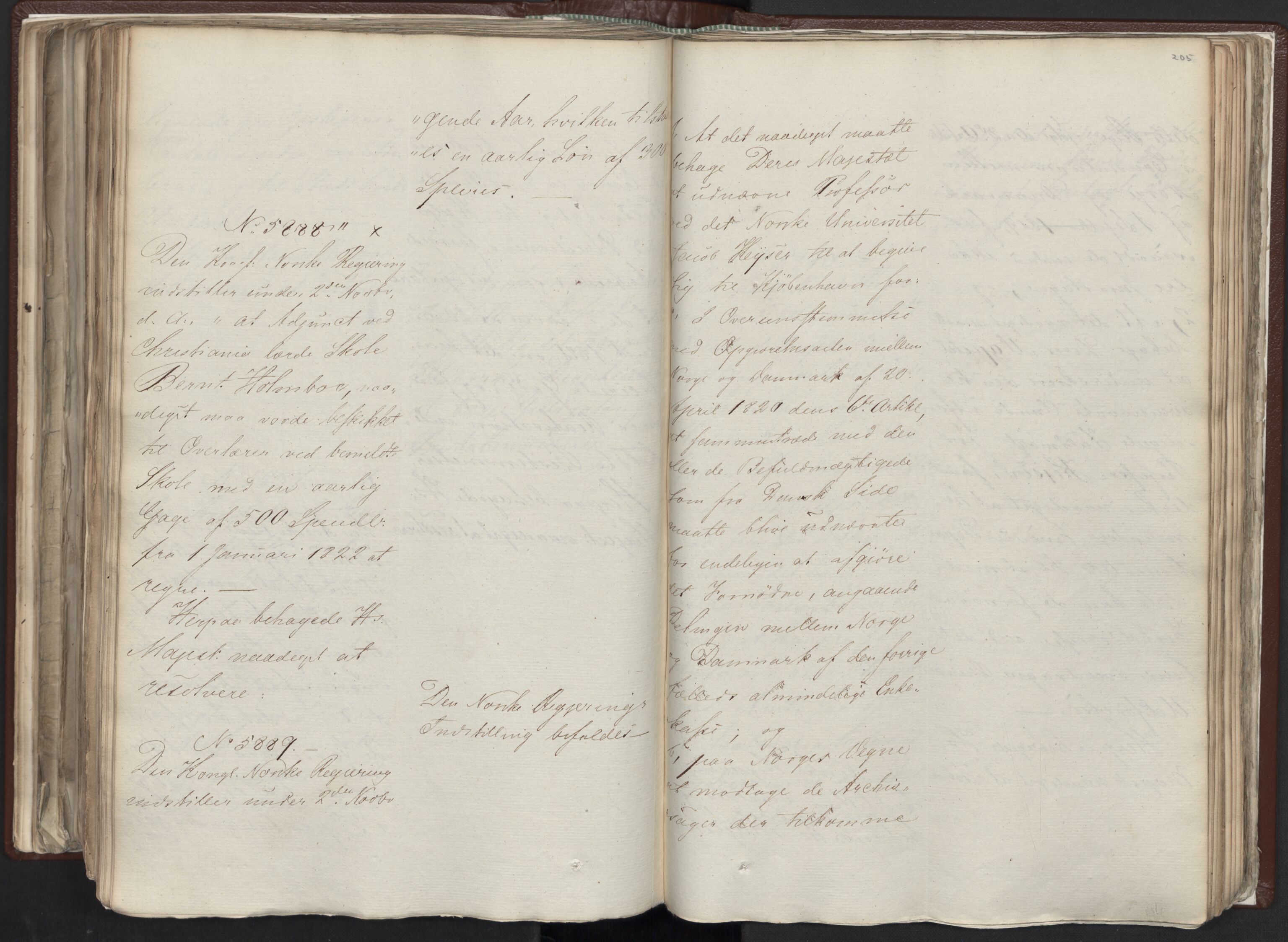Statsrådssekretariatet, AV/RA-S-1001/A/Ab/L0012: Kgl. res. nr. 5679-6008 II, 1821, s. 204b-205a