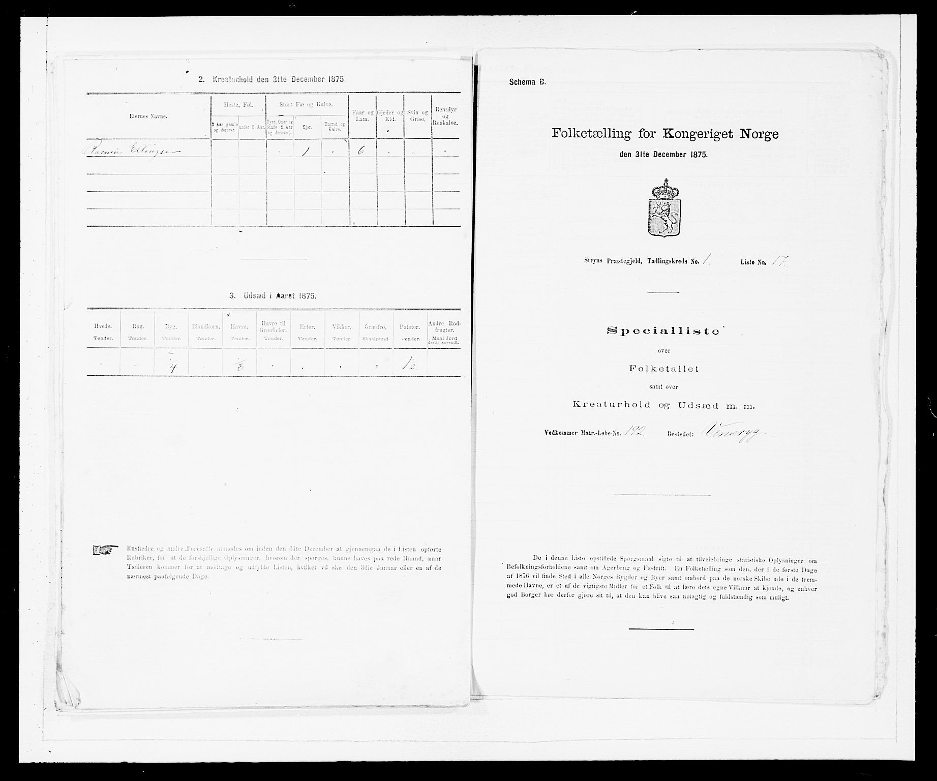 SAB, Folketelling 1875 for 1448P Stryn prestegjeld, 1875, s. 68